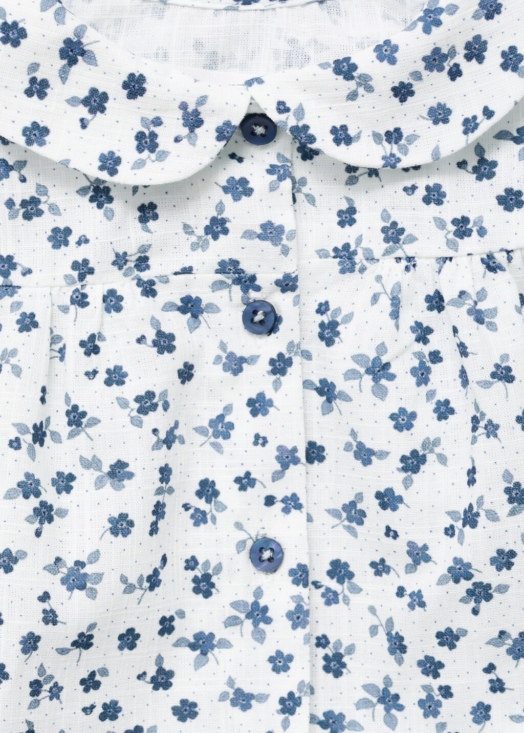 Floral-print cotton blouse