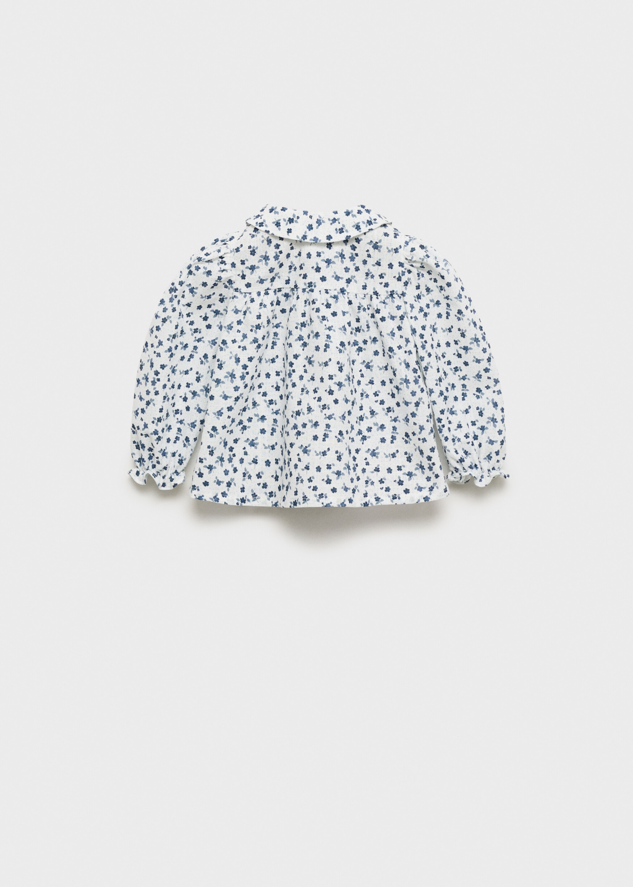 Baumwollbluse mit Blumenmuster - Rückseite des Artikels