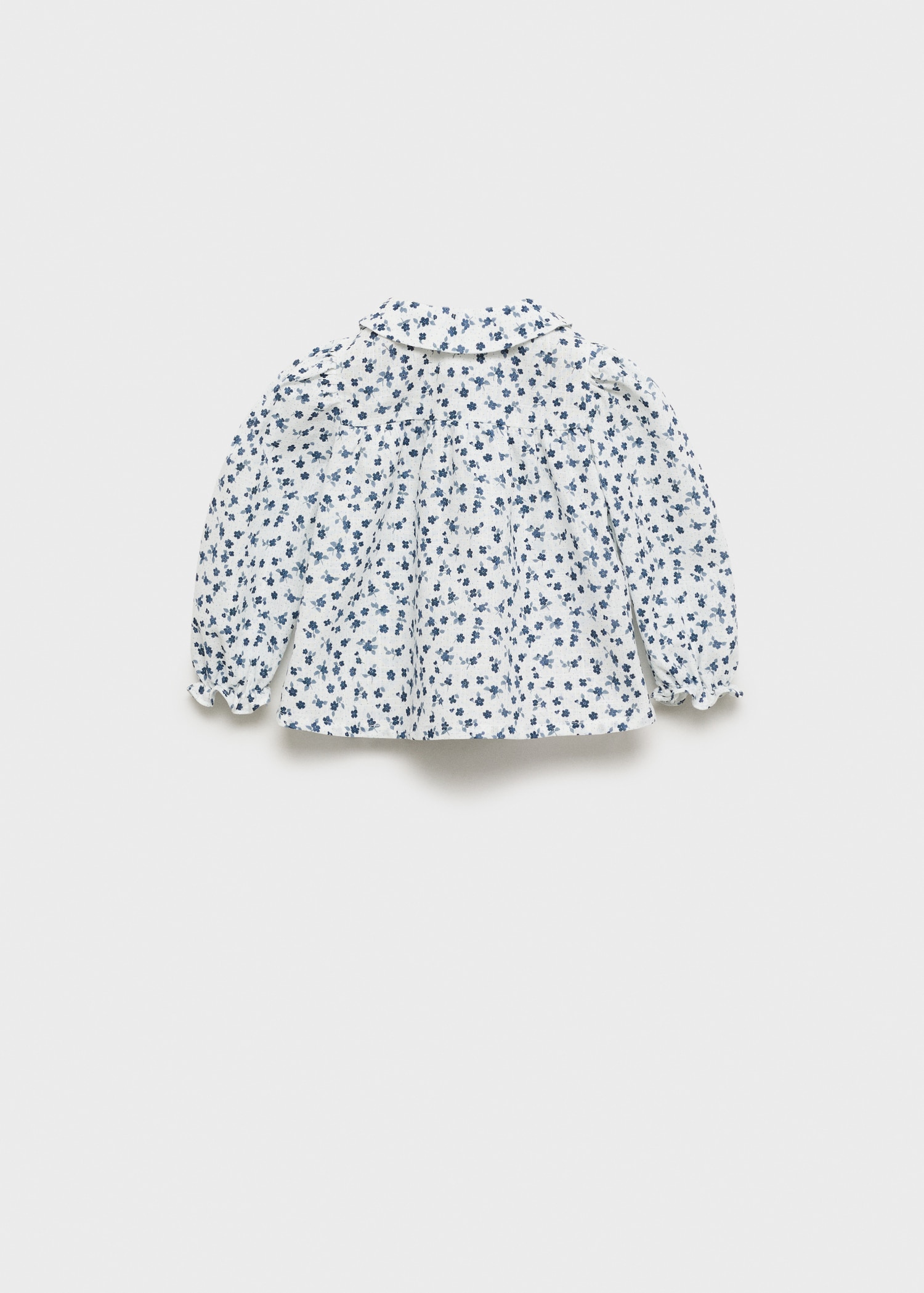 Floral-print cotton blouse - Reverse of the article