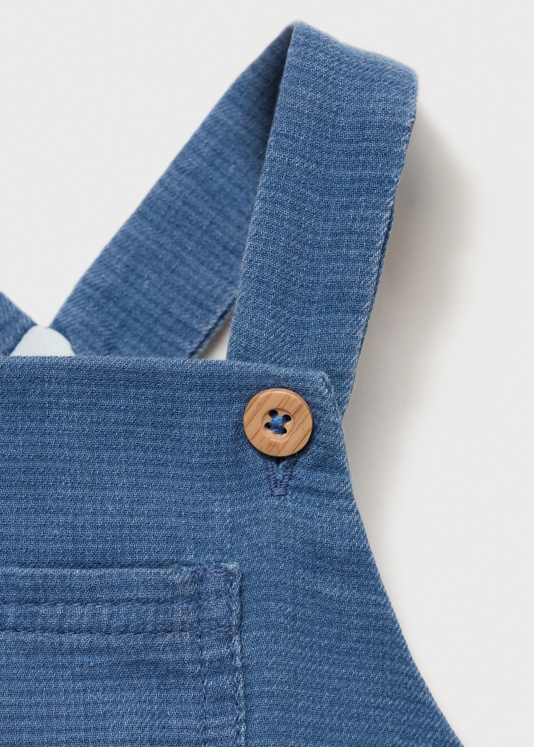 Long cotton dungarees - Details of the article 8