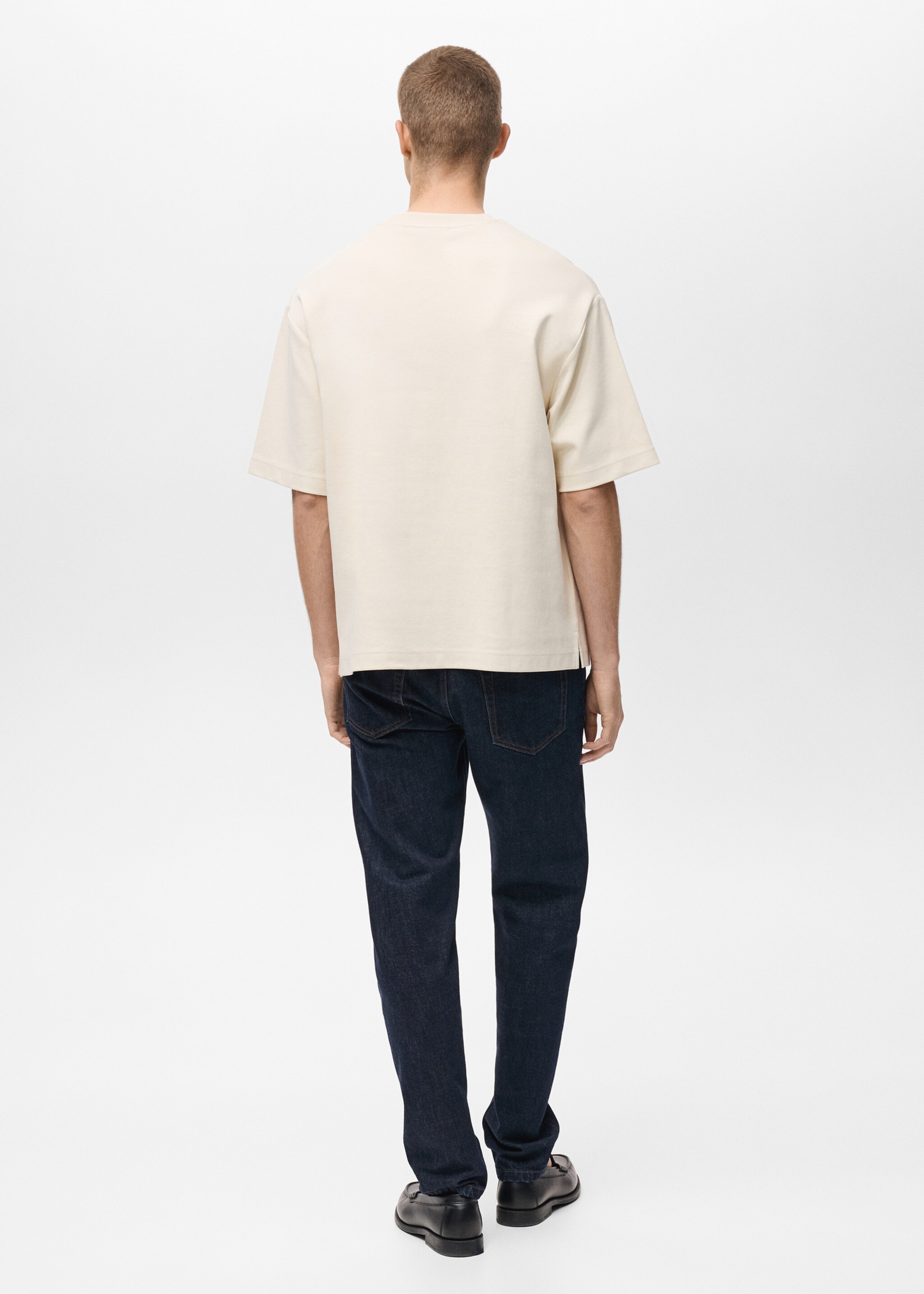 Oversize cotton pocket T-shirt - Reverse of the article