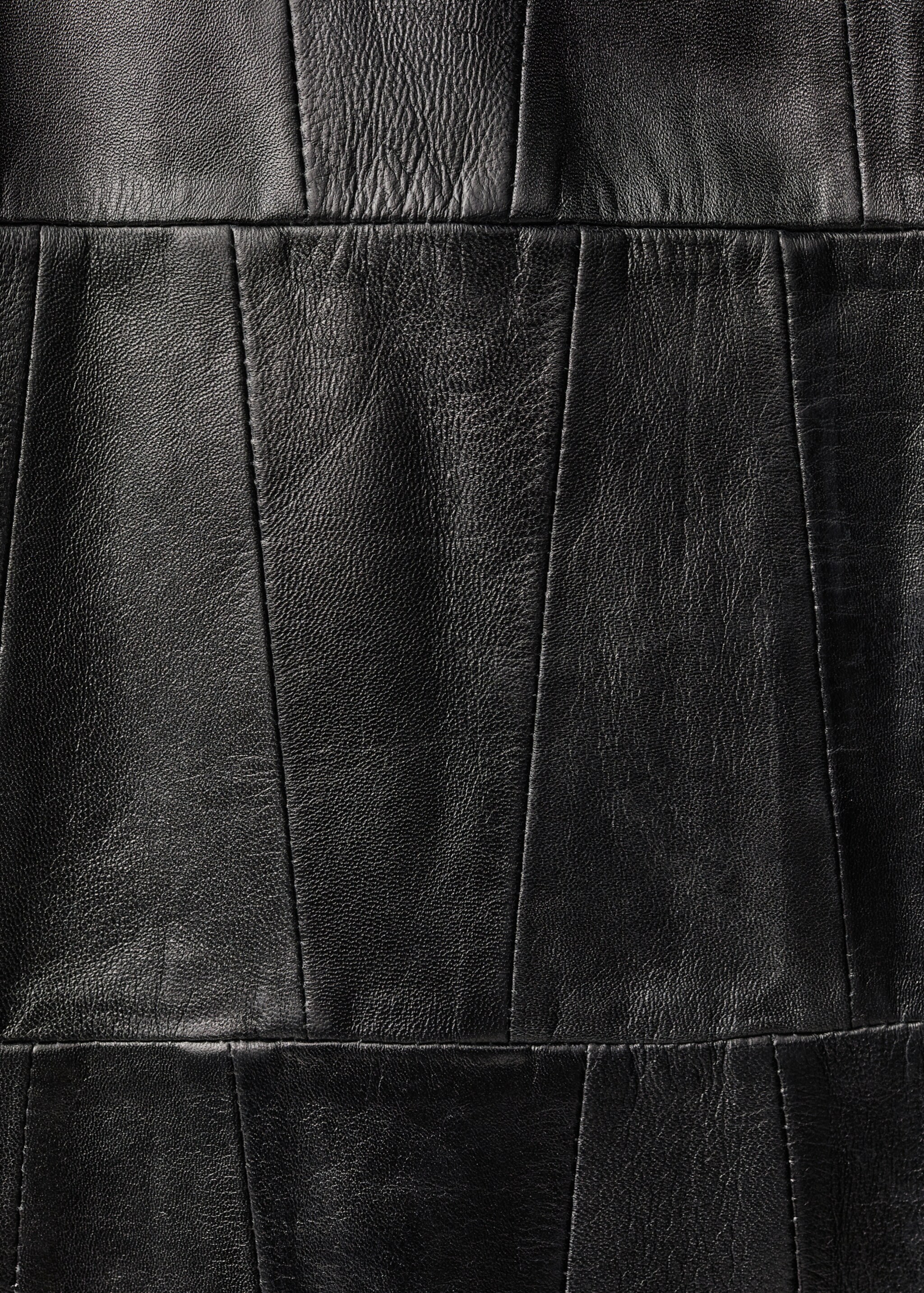 Oversized patchwork leather coat - Details of the article 0
