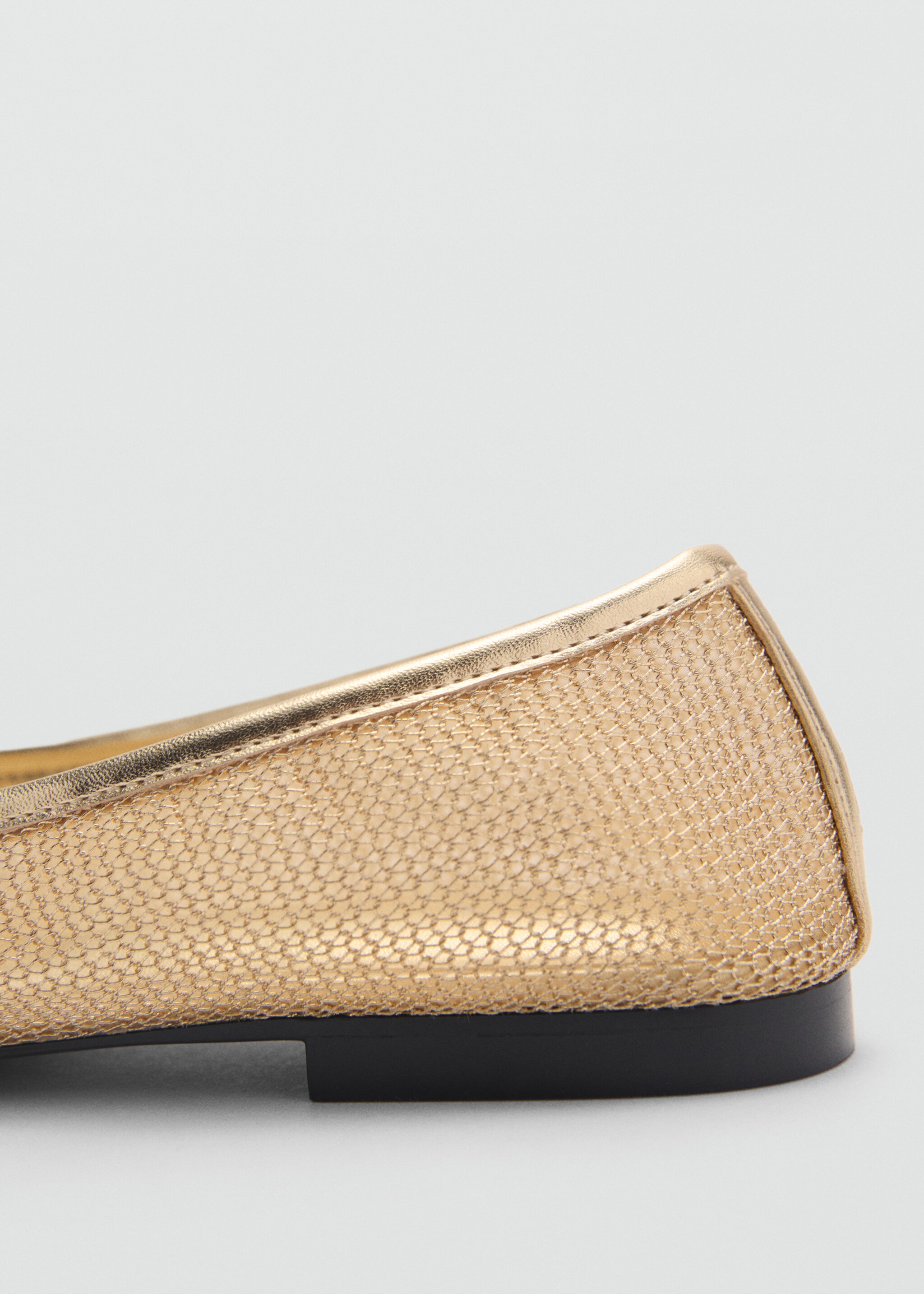 Mesh ballerina flats with bow - Details of the article 1