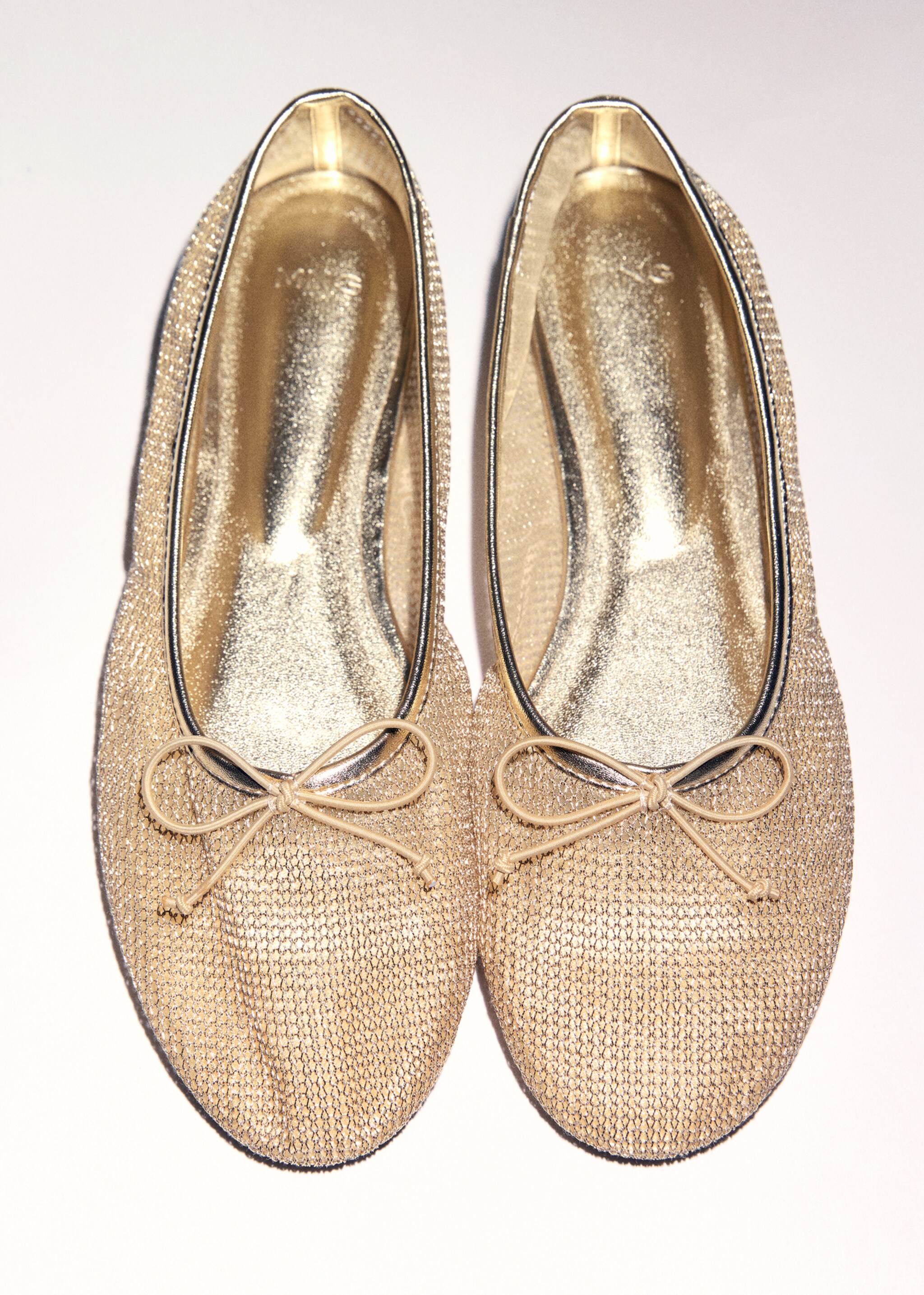 Mesh ballerina flats with bow - Details of the article 5