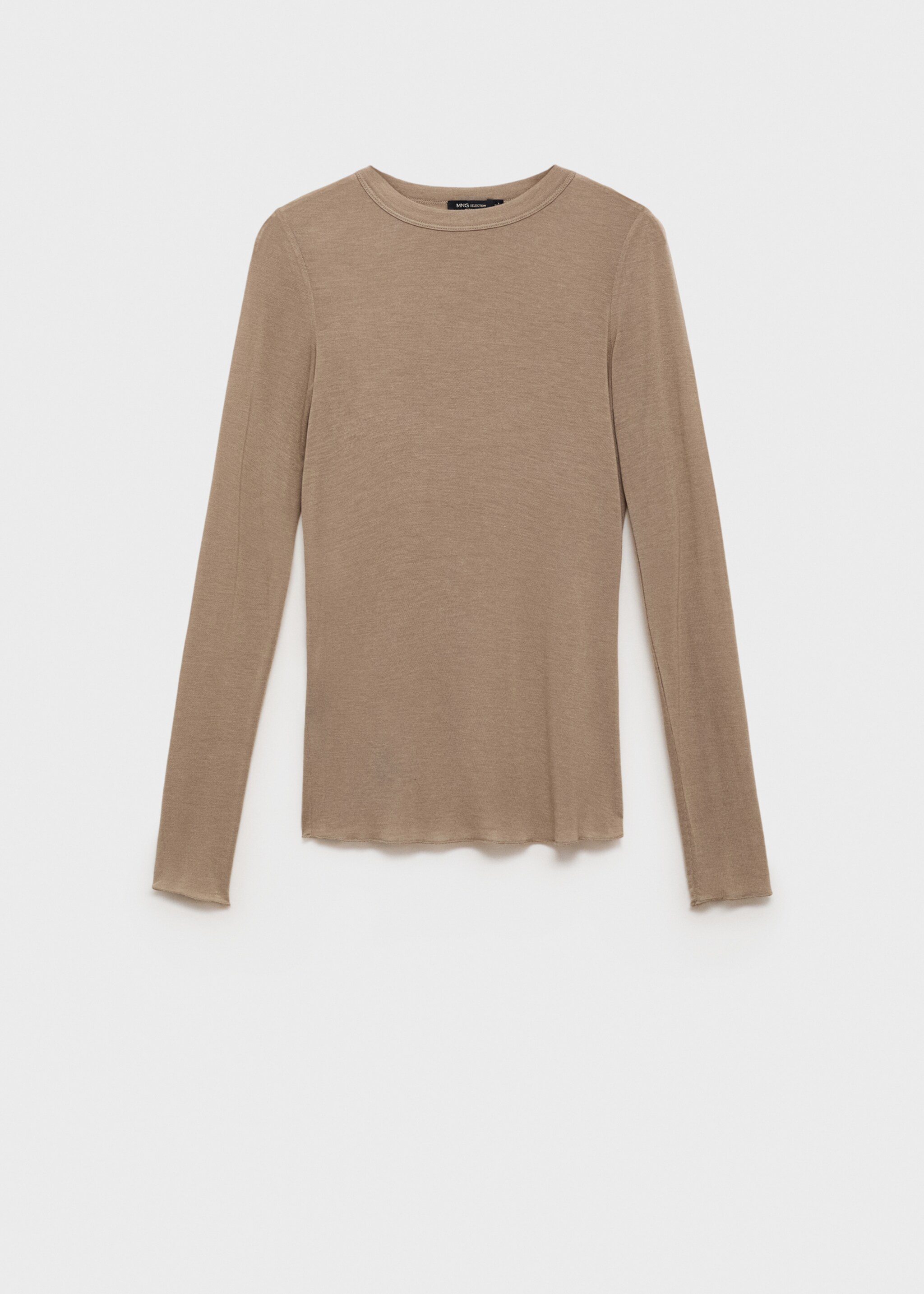 Long-sleeved wool-blend t-shirt - Article without model