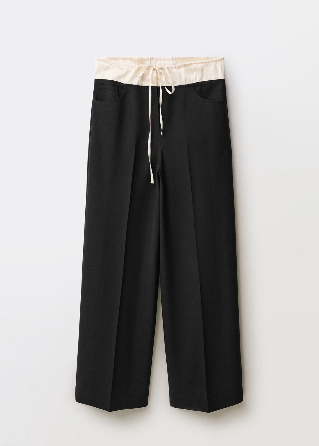 Combined wool-blend jogger pants - image 4