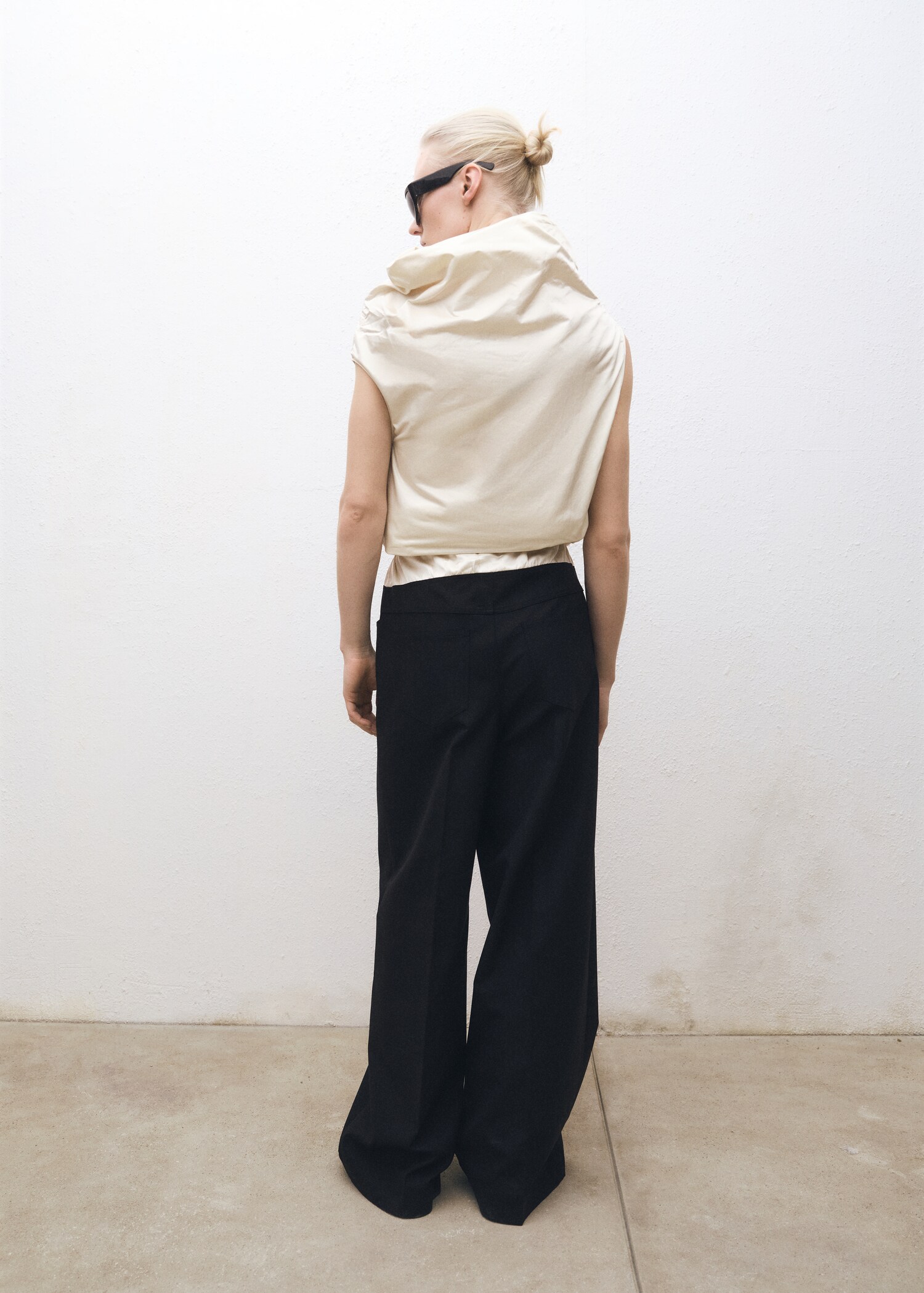 Pantalon de jogging en laine mélangée combiné - Verso de l’article