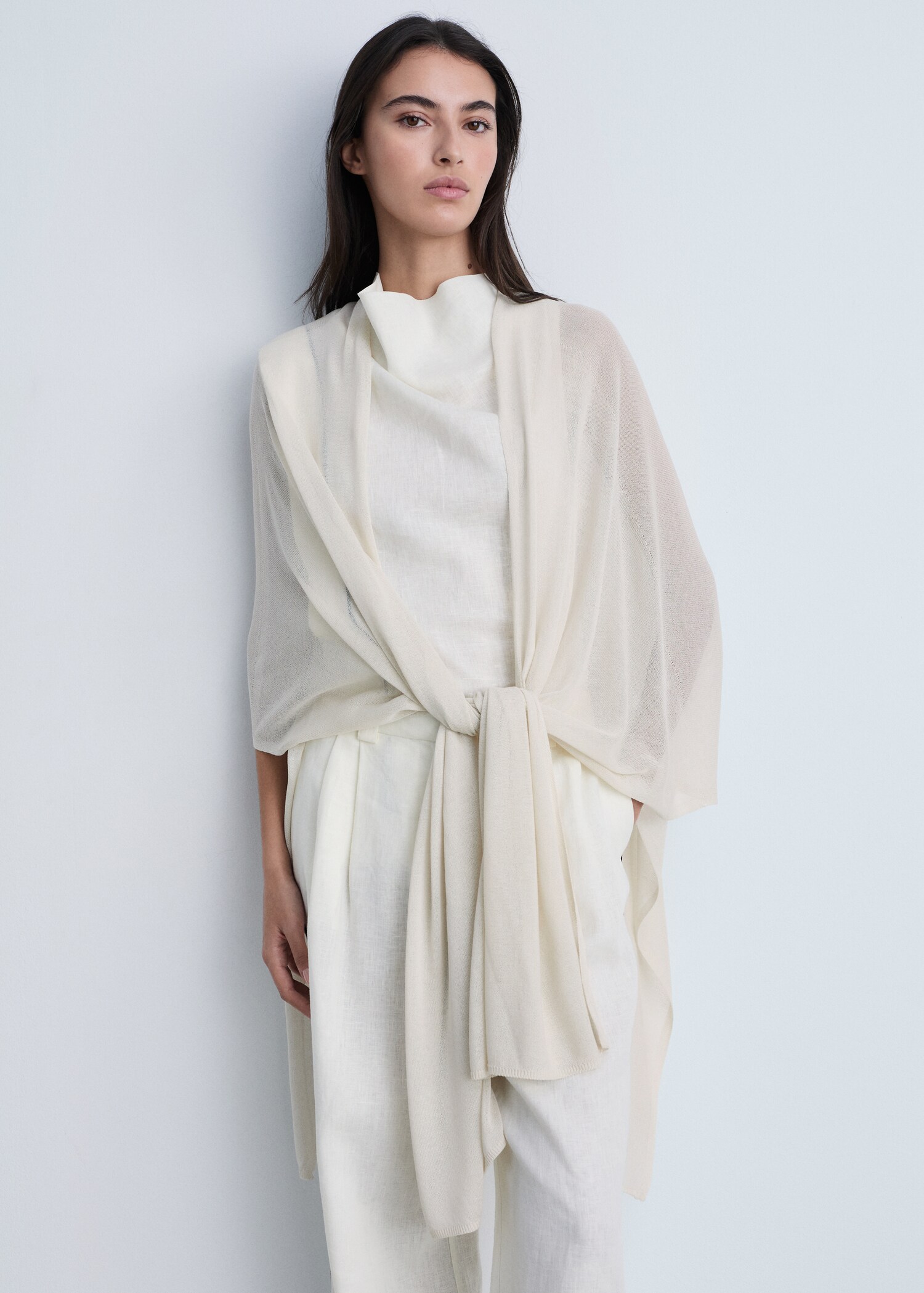 Fine knit long cardigan - Details of the article 1
