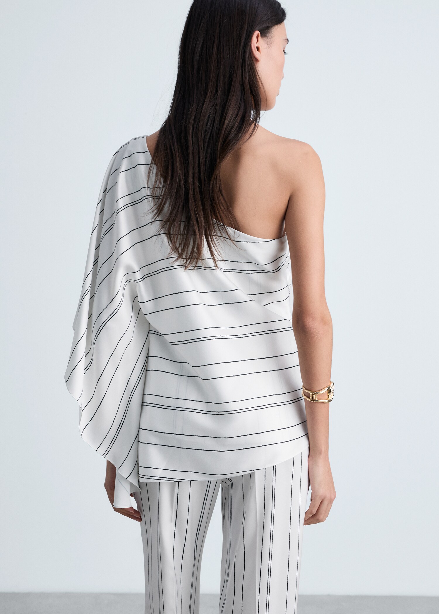 Blusa asimmetrica righe - Retro dell'articolo