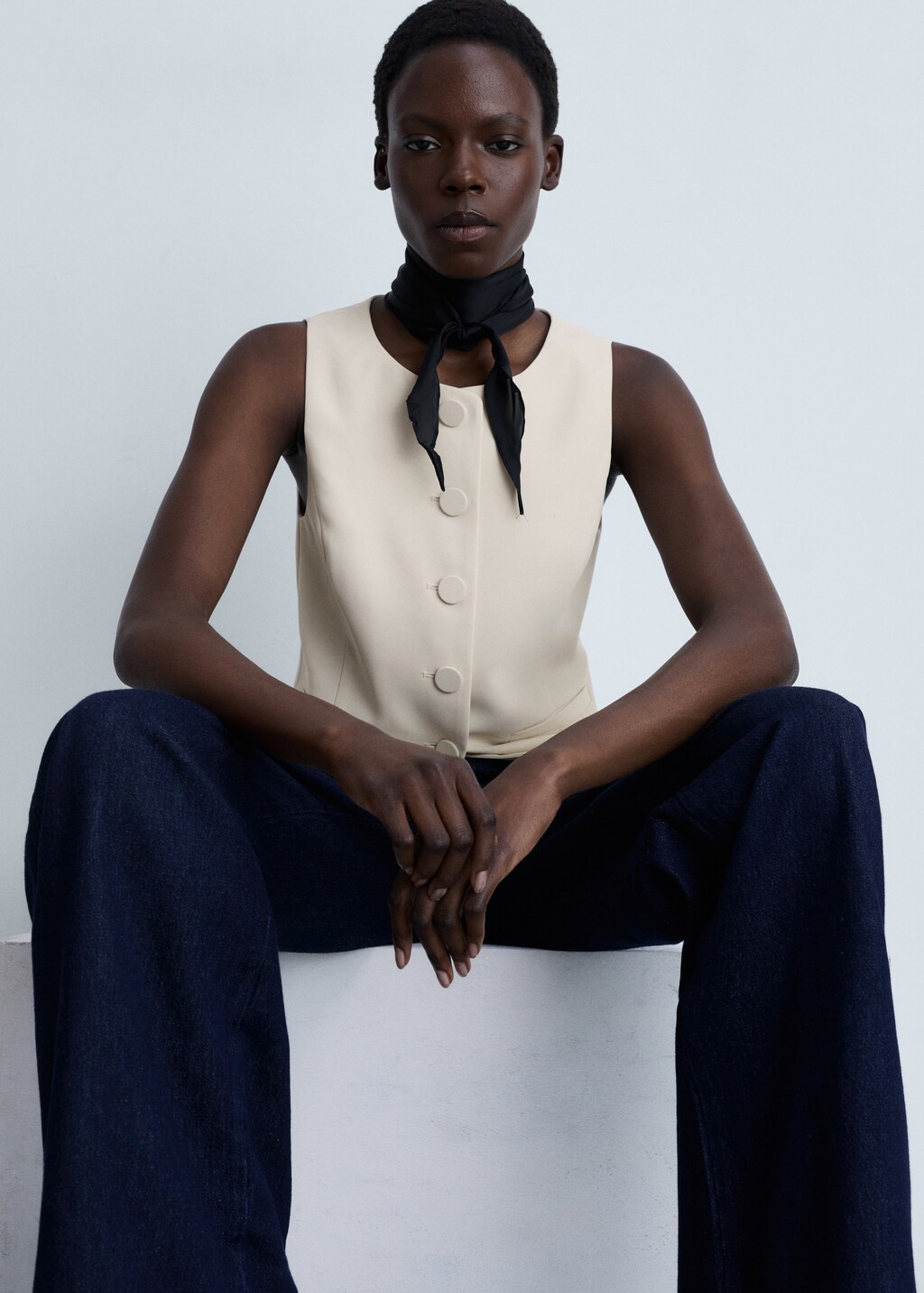 mango tie waist coat