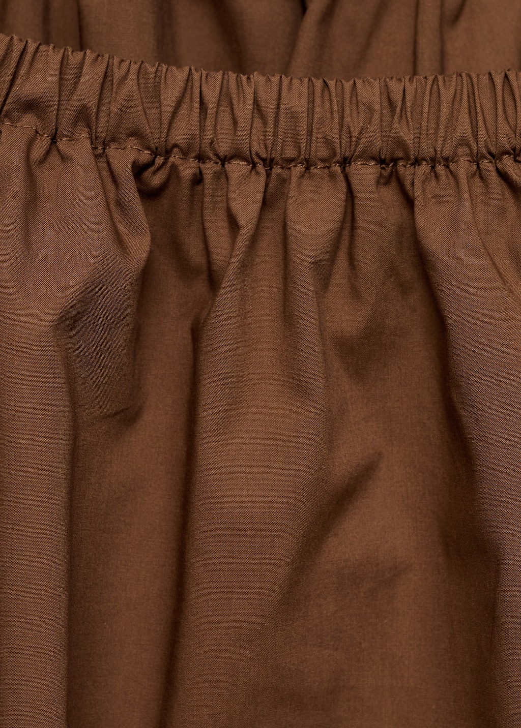 Cotton blouse with gathered neck