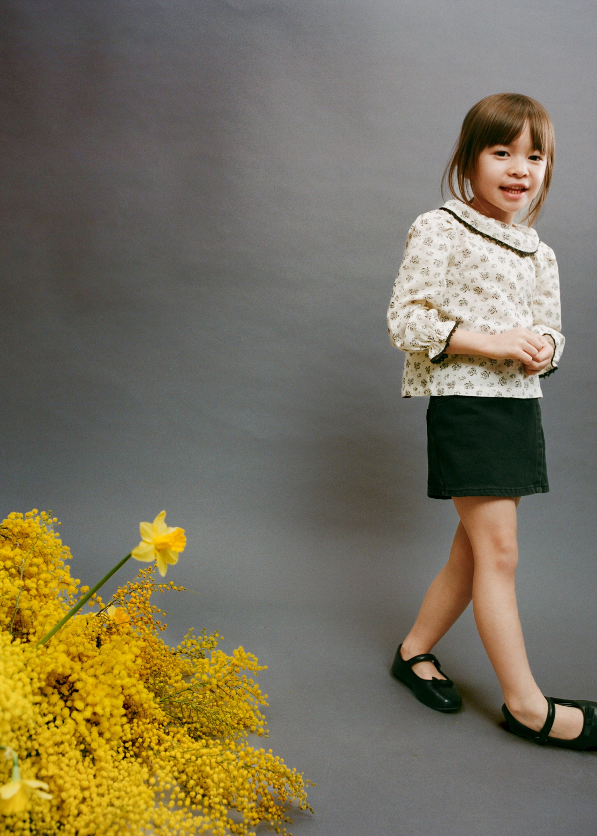 Wrapped denim skort - Details of the article 5