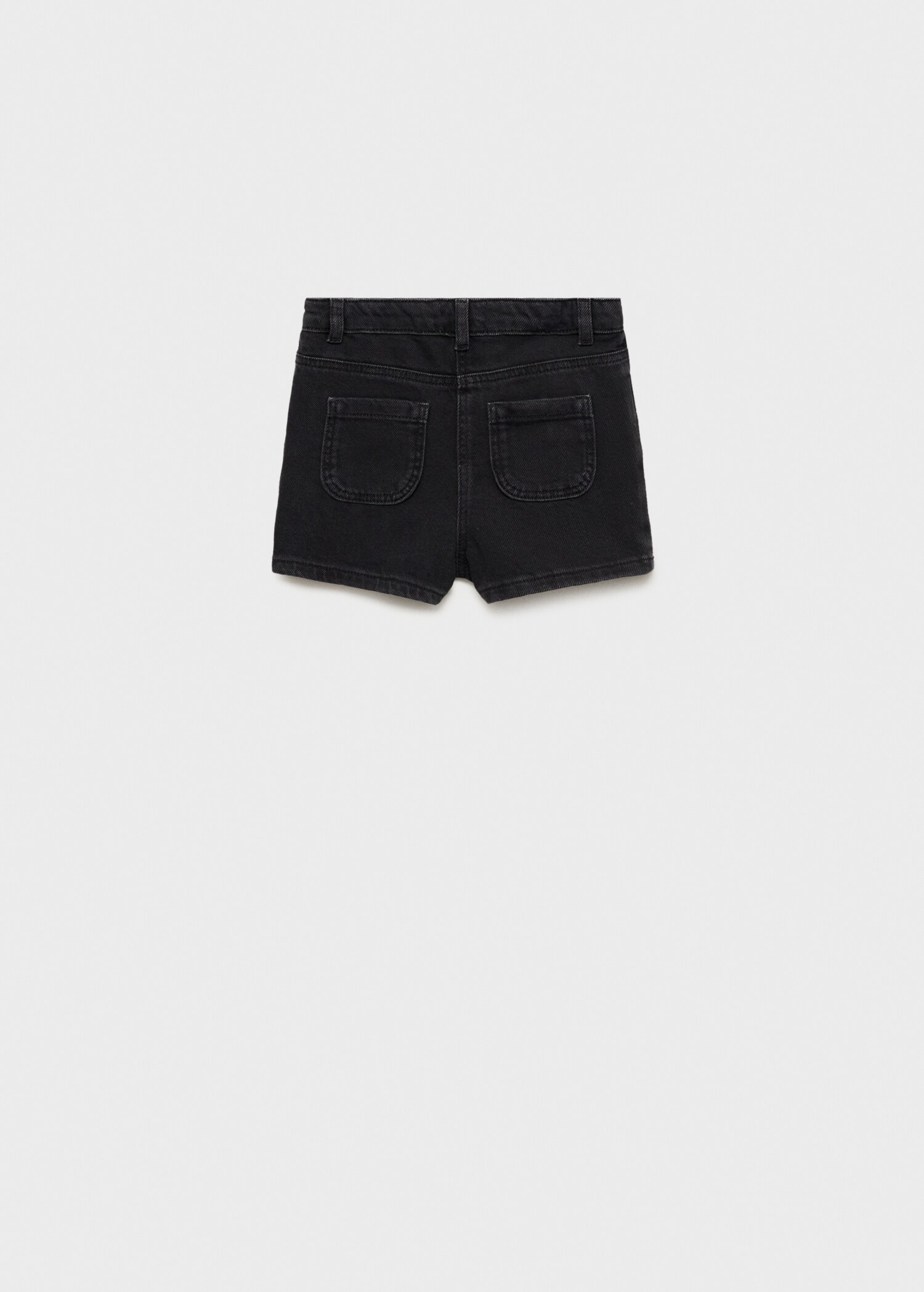 Überschlagene Denim-Rockhose - Rückseite des Artikels