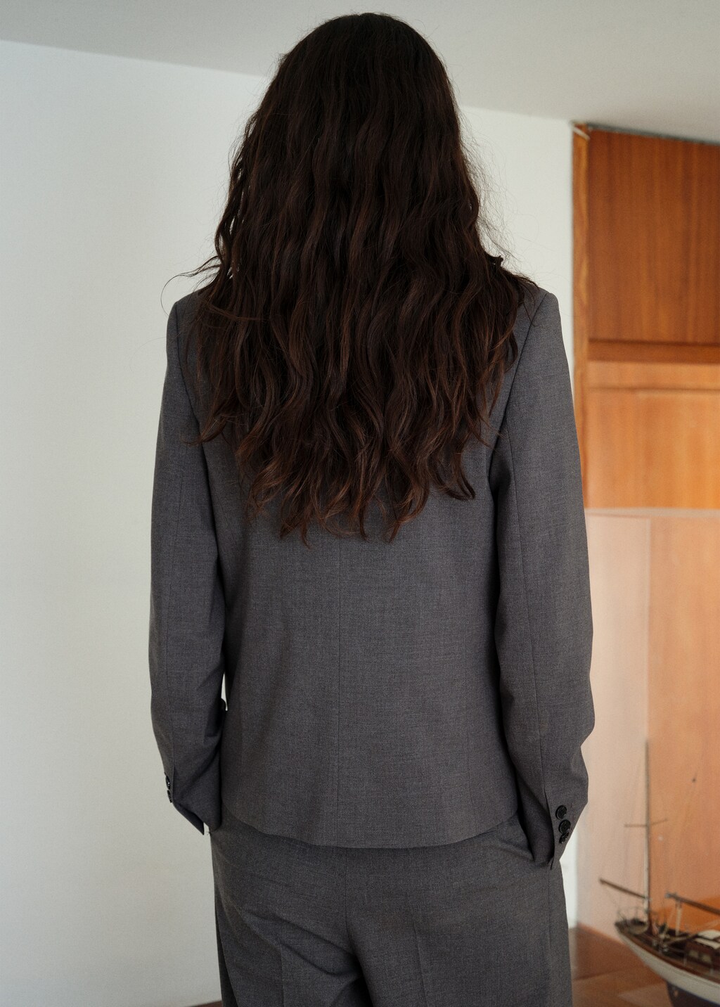 Straight button suit blazer - image 3