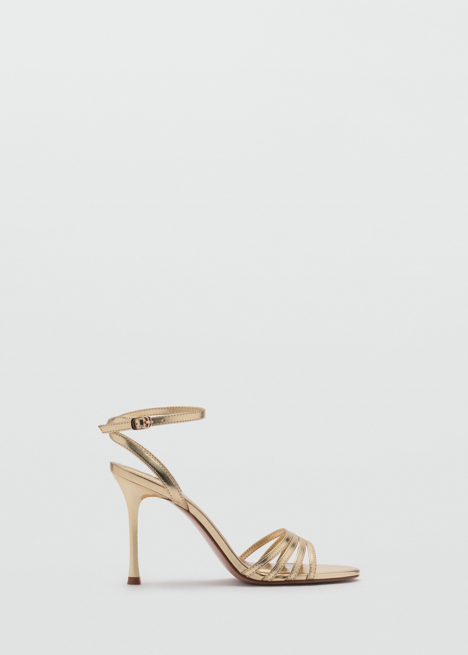 Combined-strap heeled sandals - Article without model