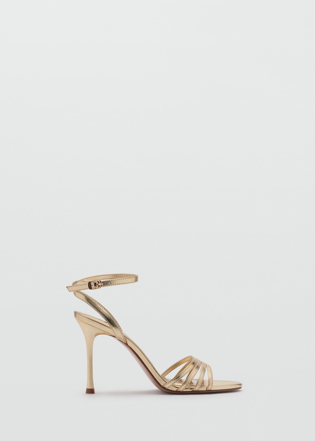 Combined-strap heeled sandals
