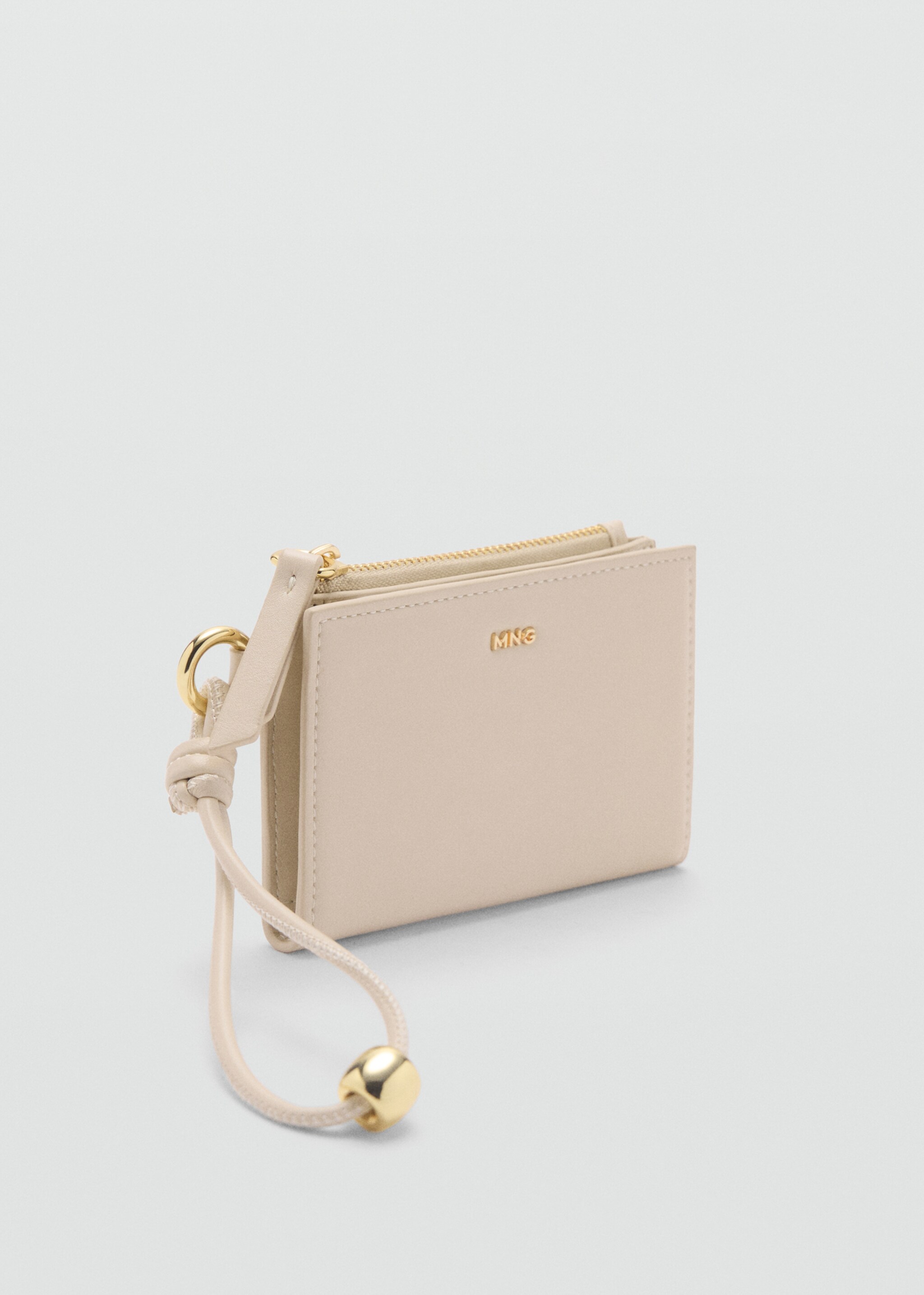 Leather-effect wallet with zip - Medium plane