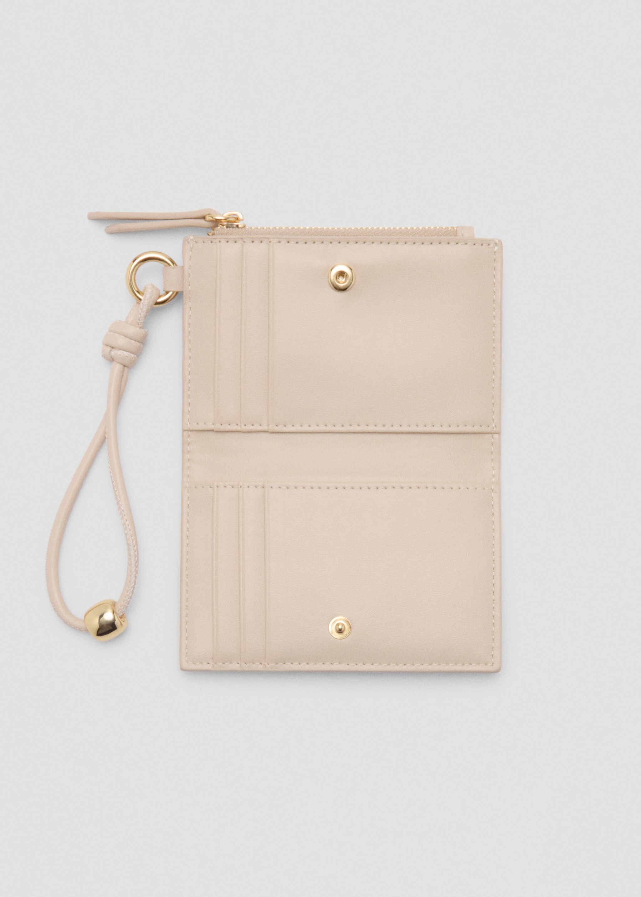 Leather-effect wallet with zip - Details of the article 1