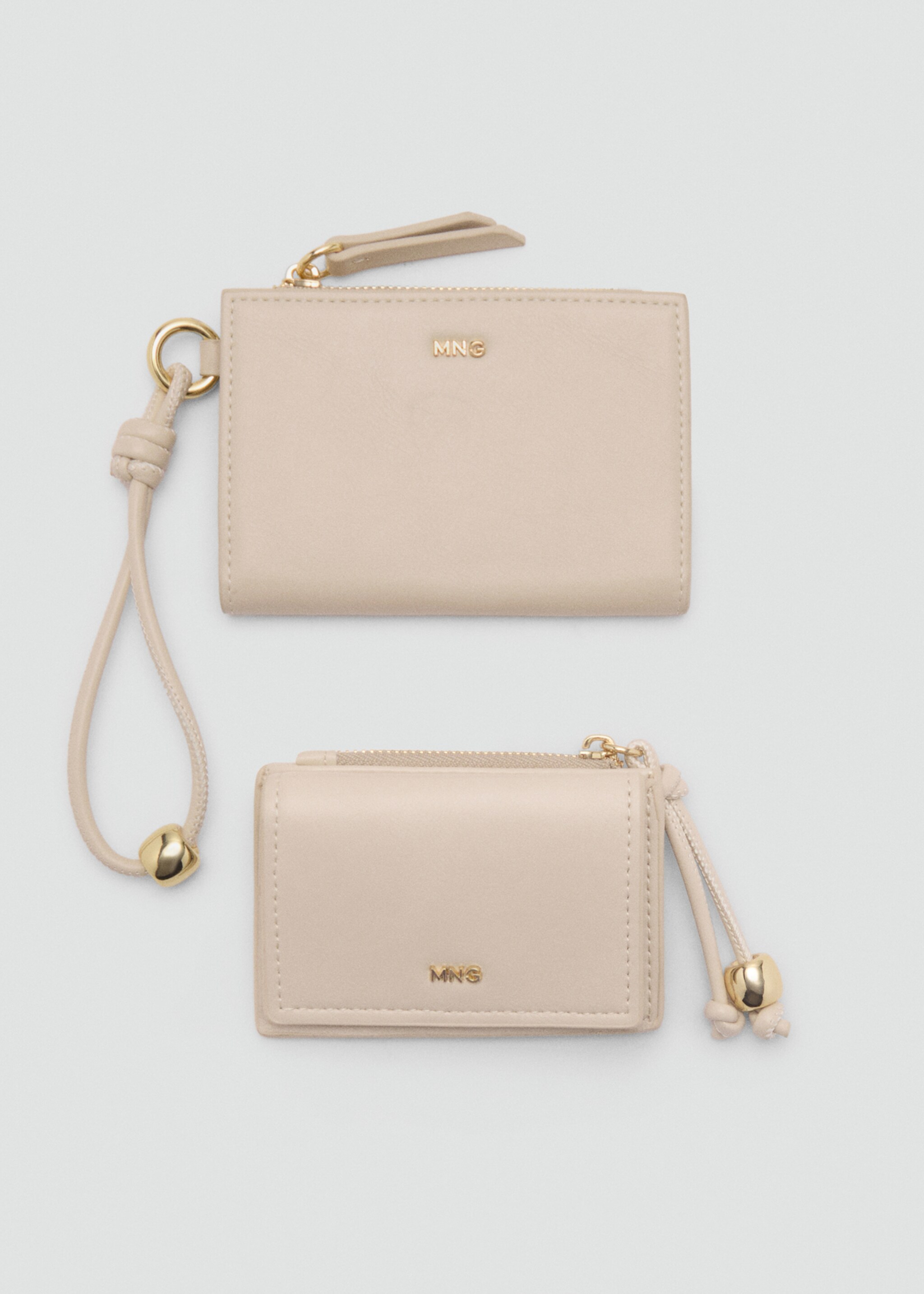 Leather-effect wallet with zip - Details of the article 2
