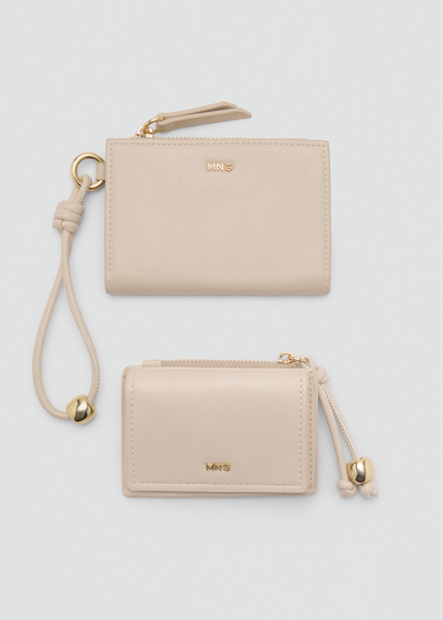 Leather-effect wallet with zipper - Women | MANGO USA