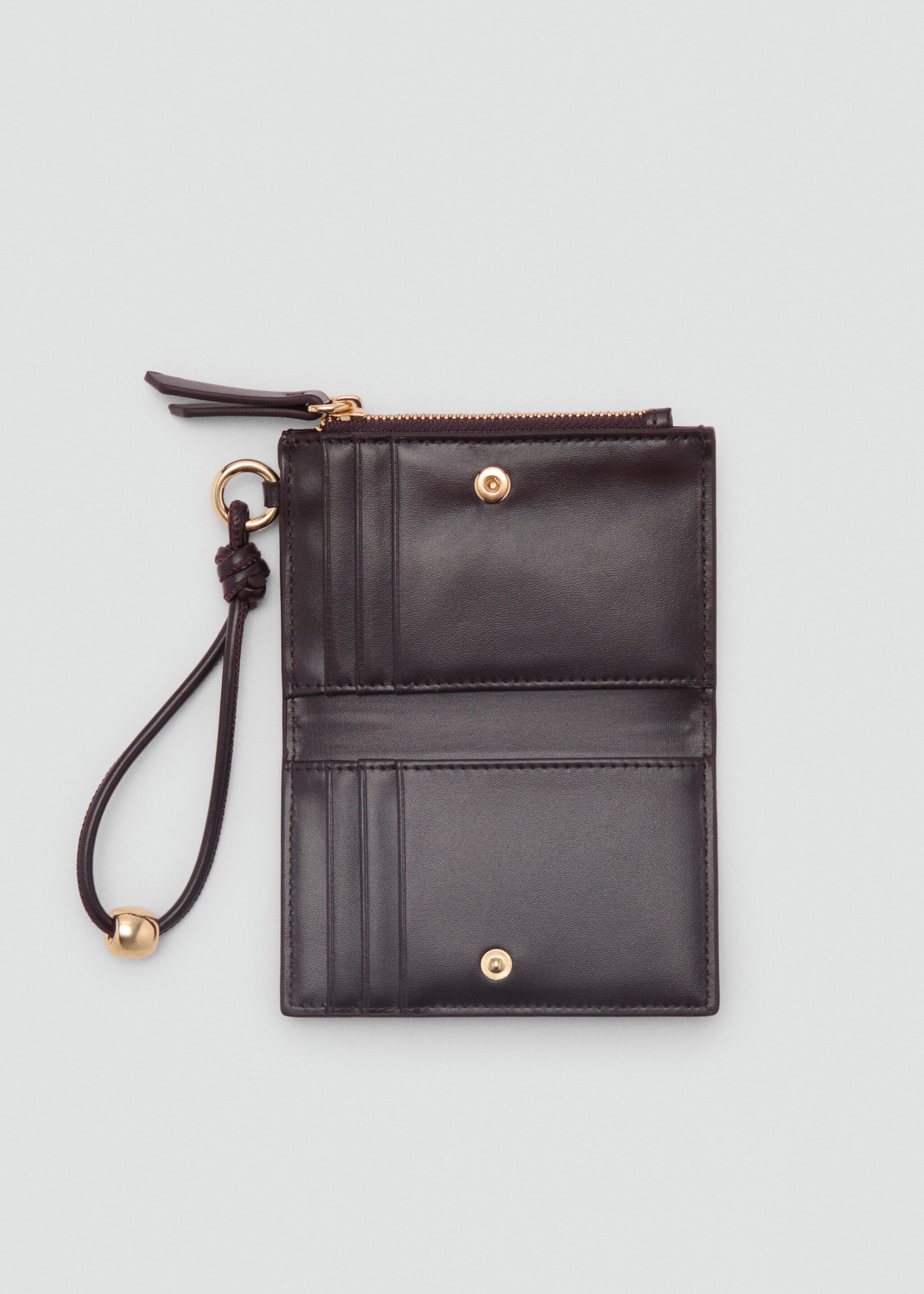 Leather-effect wallet with zip - Details of the article 1