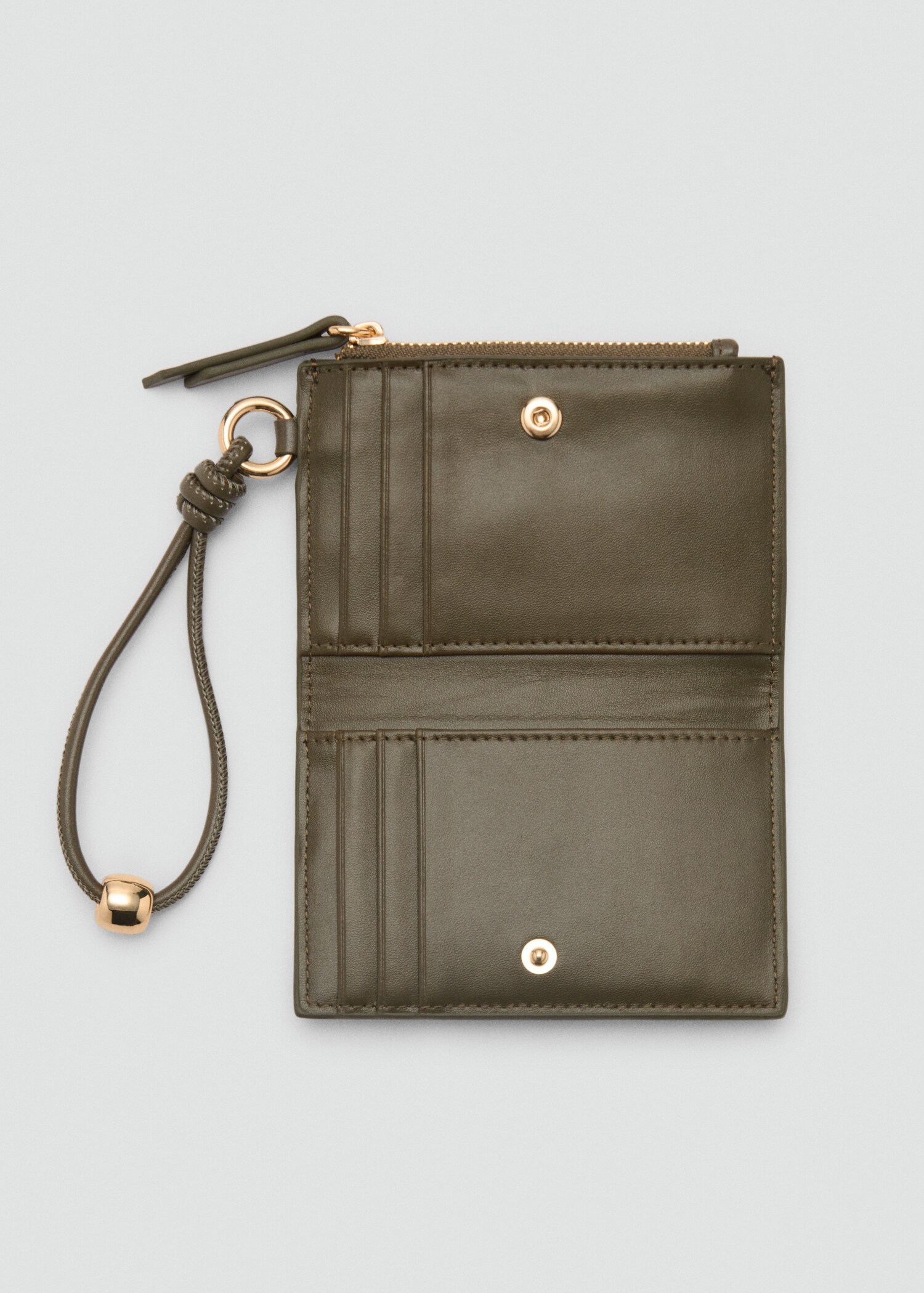 Leather-effect wallet with zip - Details of the article 1