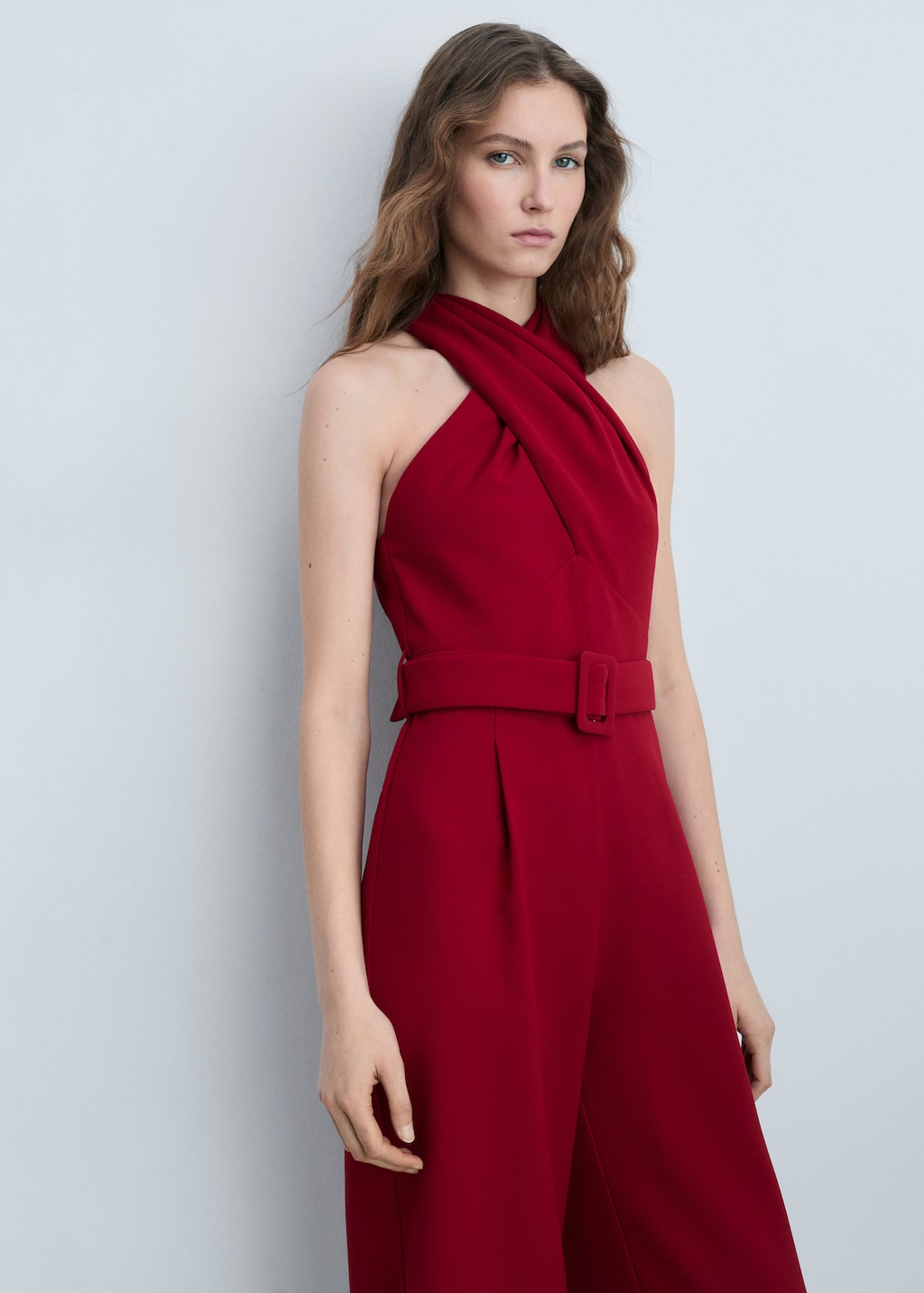 Mango Belt wrap jumpsuit