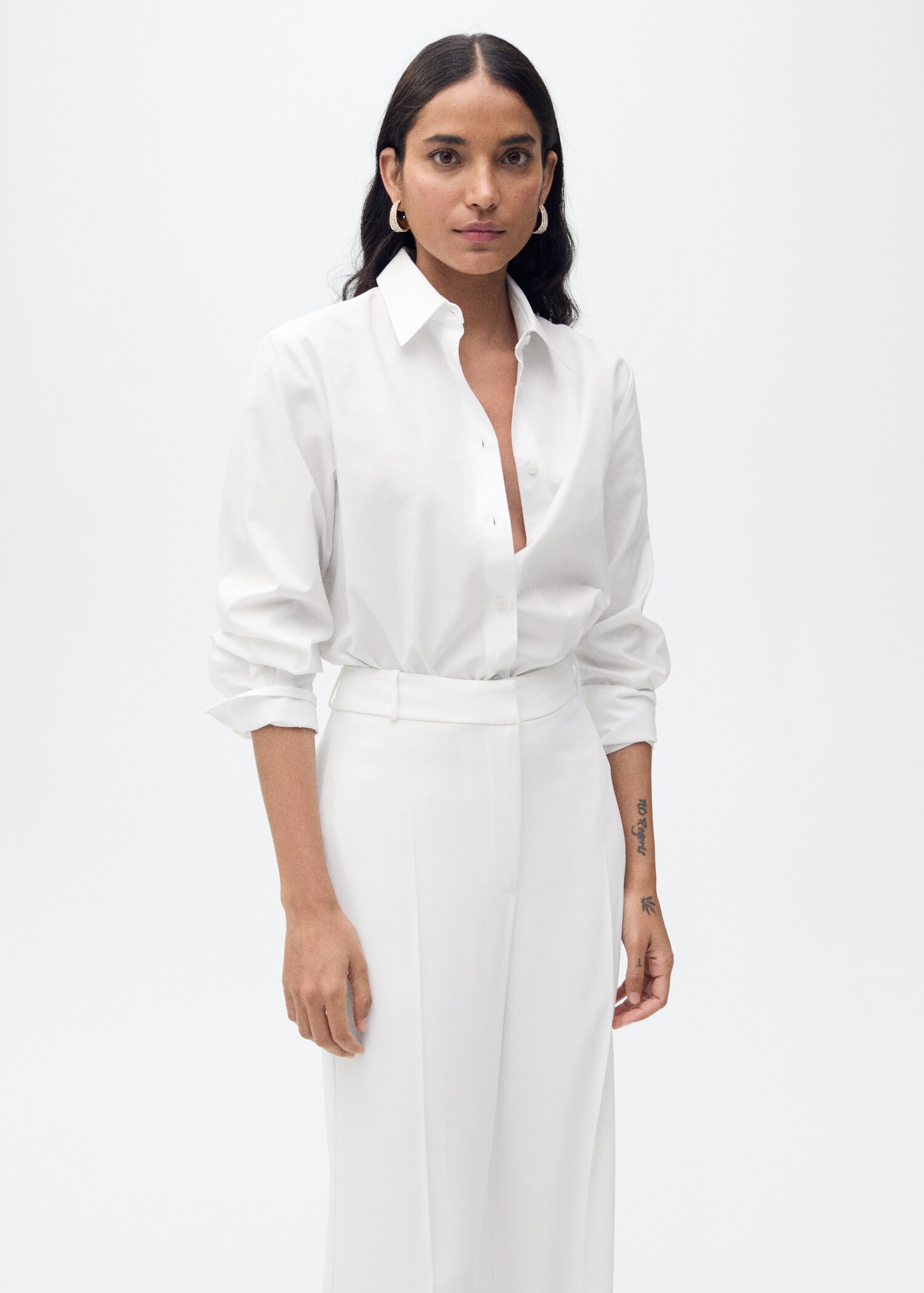 Wide-leg suit trousers - Details of the article 1
