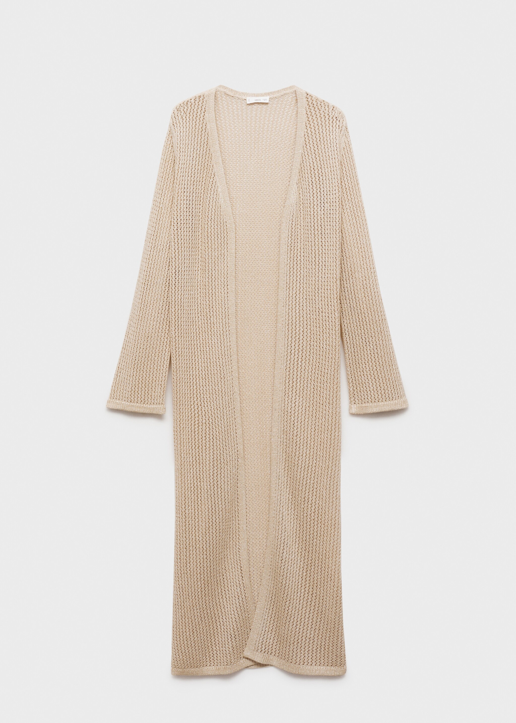 Long openwork knitted cardigan - Article without model
