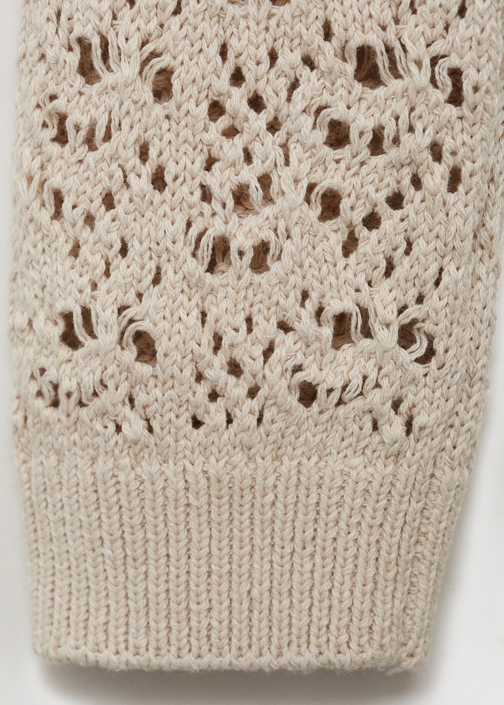 Openwork knitted sweater with hood - Teen | MANGO USA