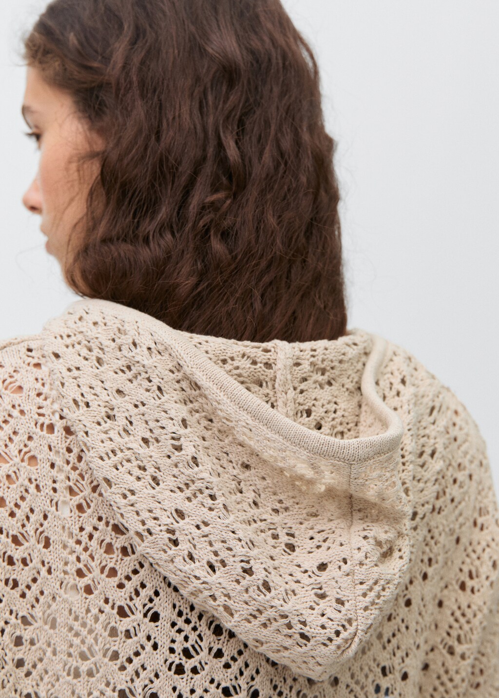 Openwork knit hoodie - Teen | MANGO USA Openwork knit hoodie - Teen | MANGO USA