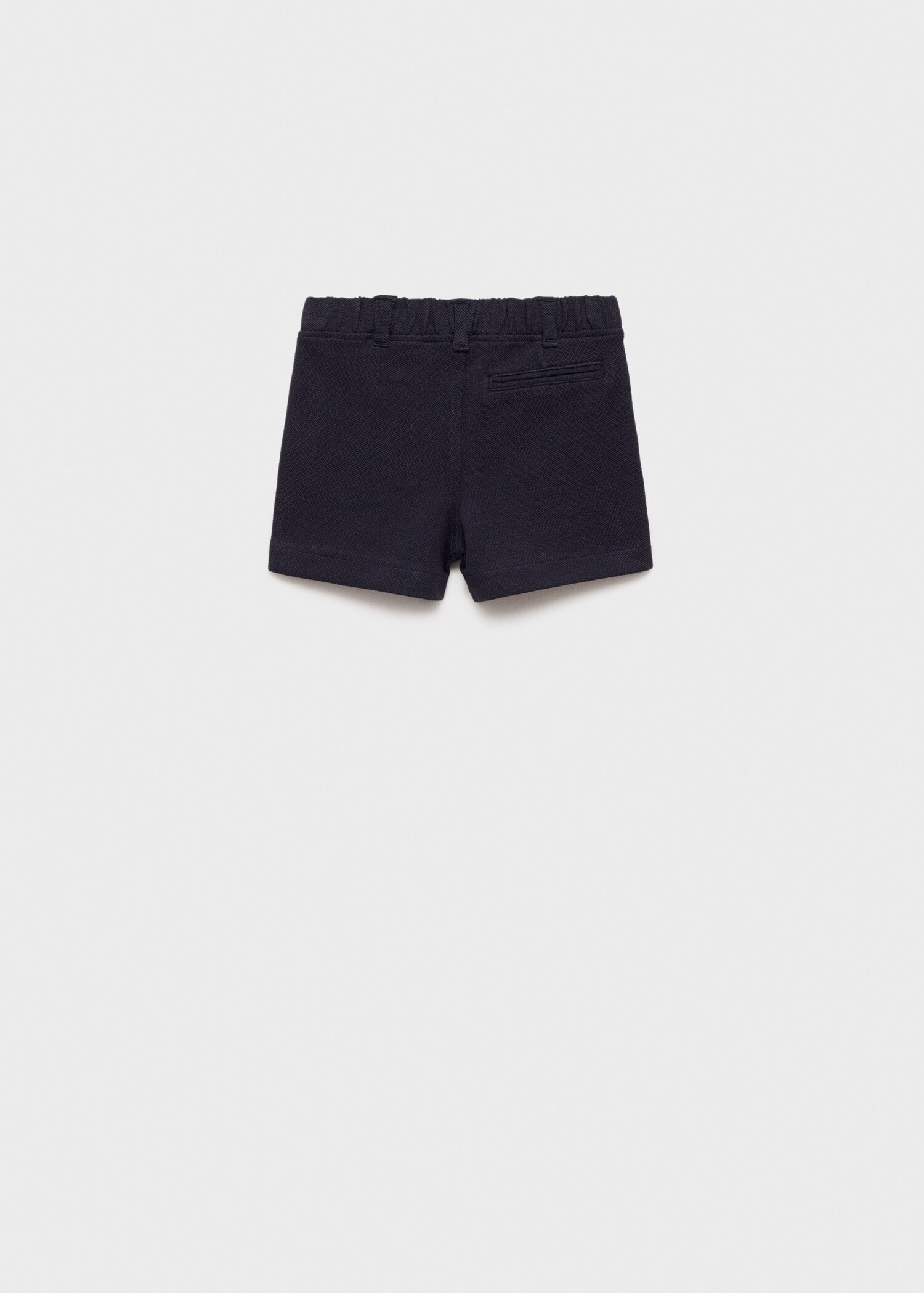 Cotton piqué Bermuda shorts - Reverse of the article