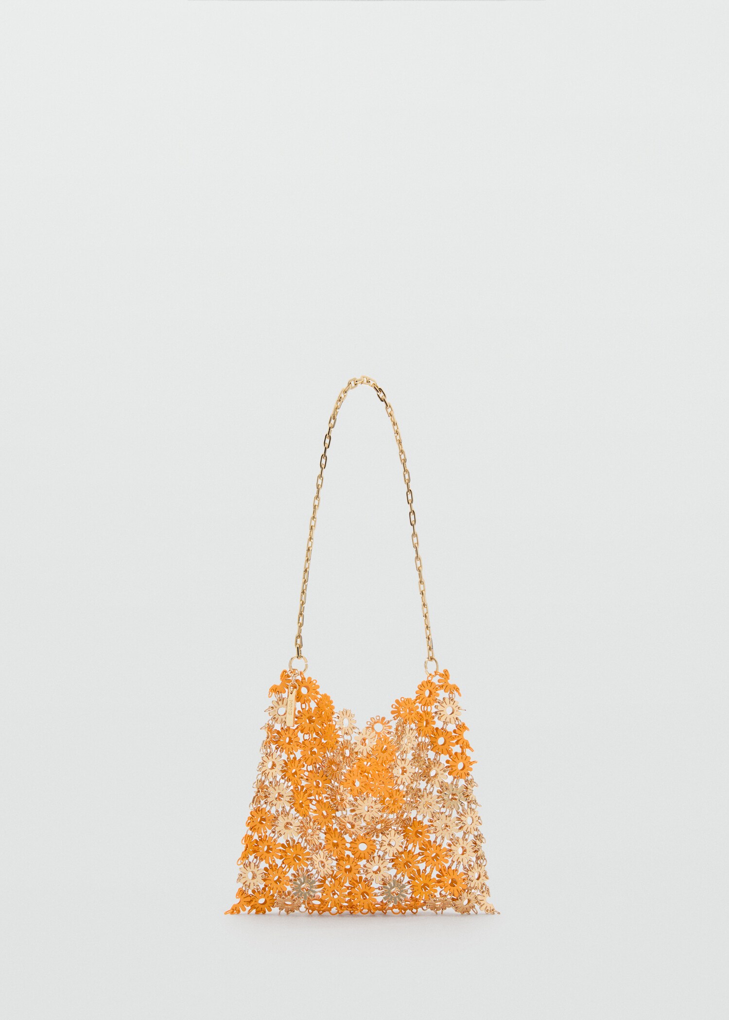 Schultertasche mit Metallic-Blumen - Artikel ohne Model