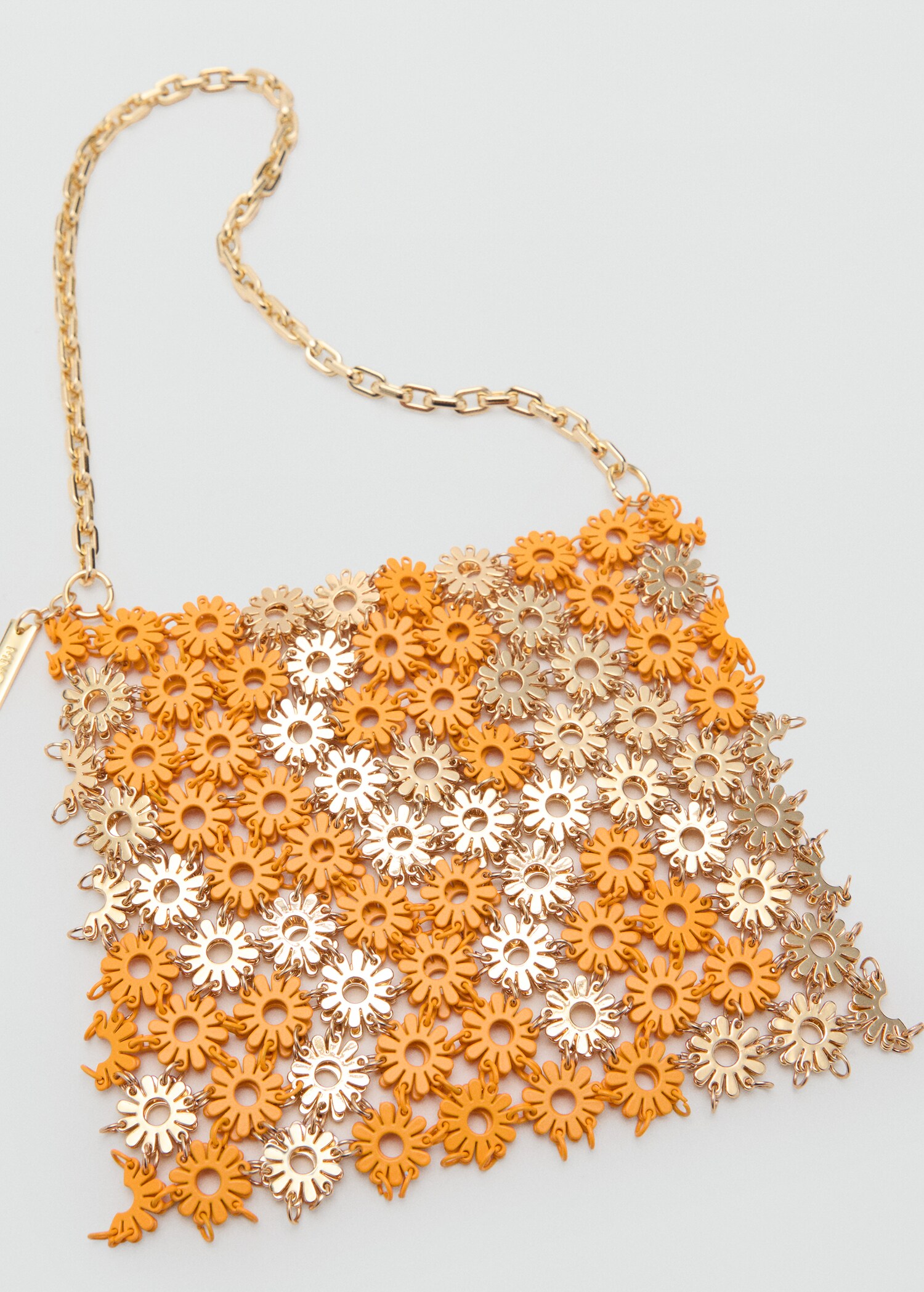 Schultertasche mit Metallic-Blumen - Detail des Artikels 2