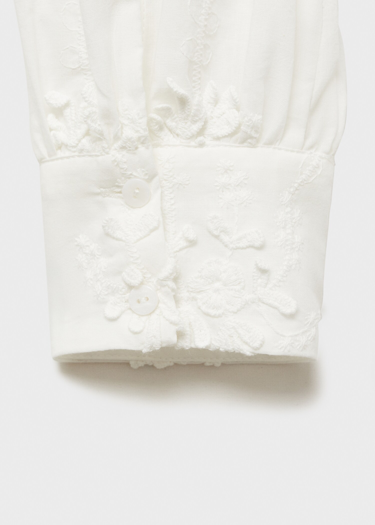 Bluse Baumwolle Blumenstickerei - Detail des Artikels 0