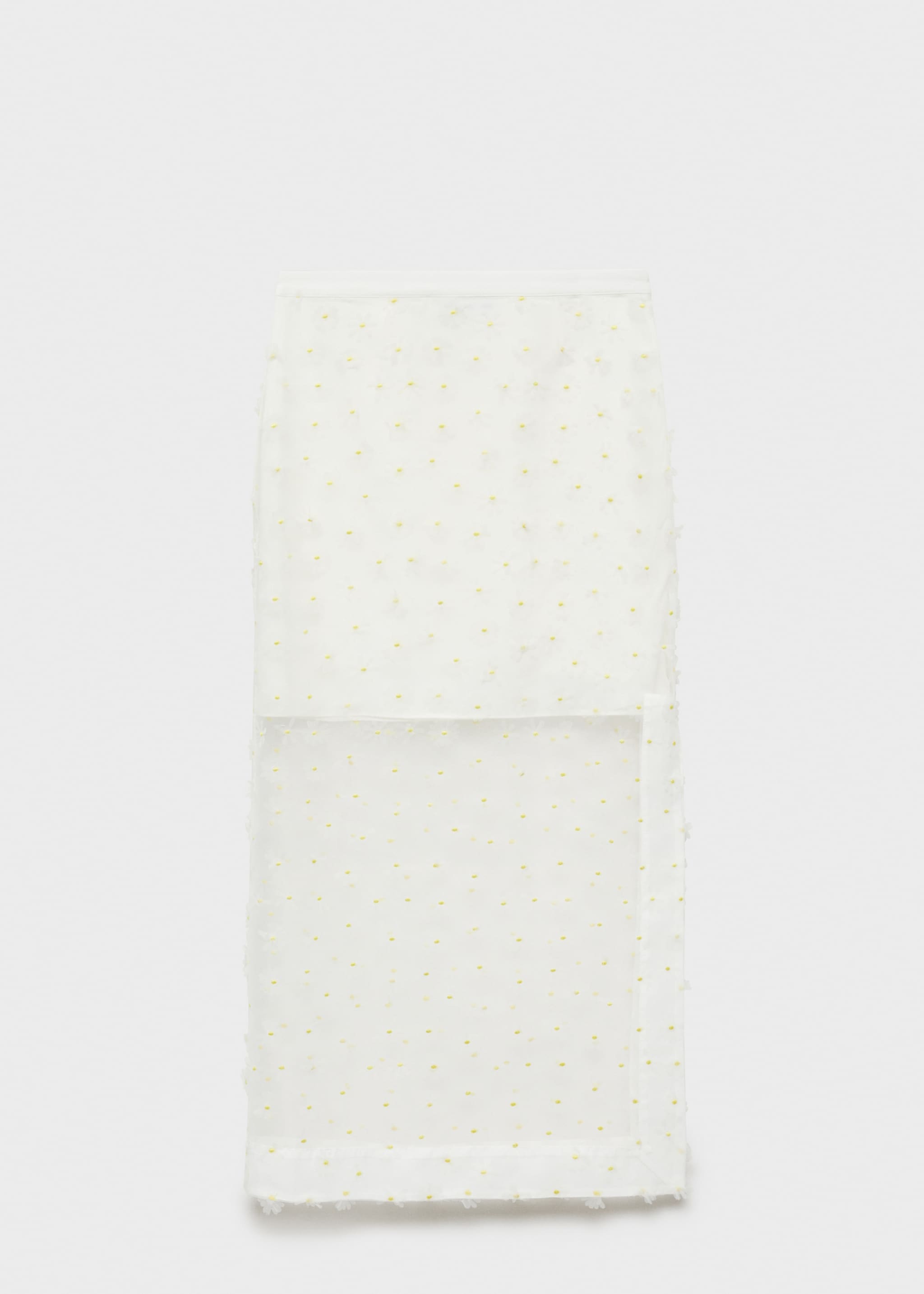 Semi-transparent floral-embroidered skirt - Article without model