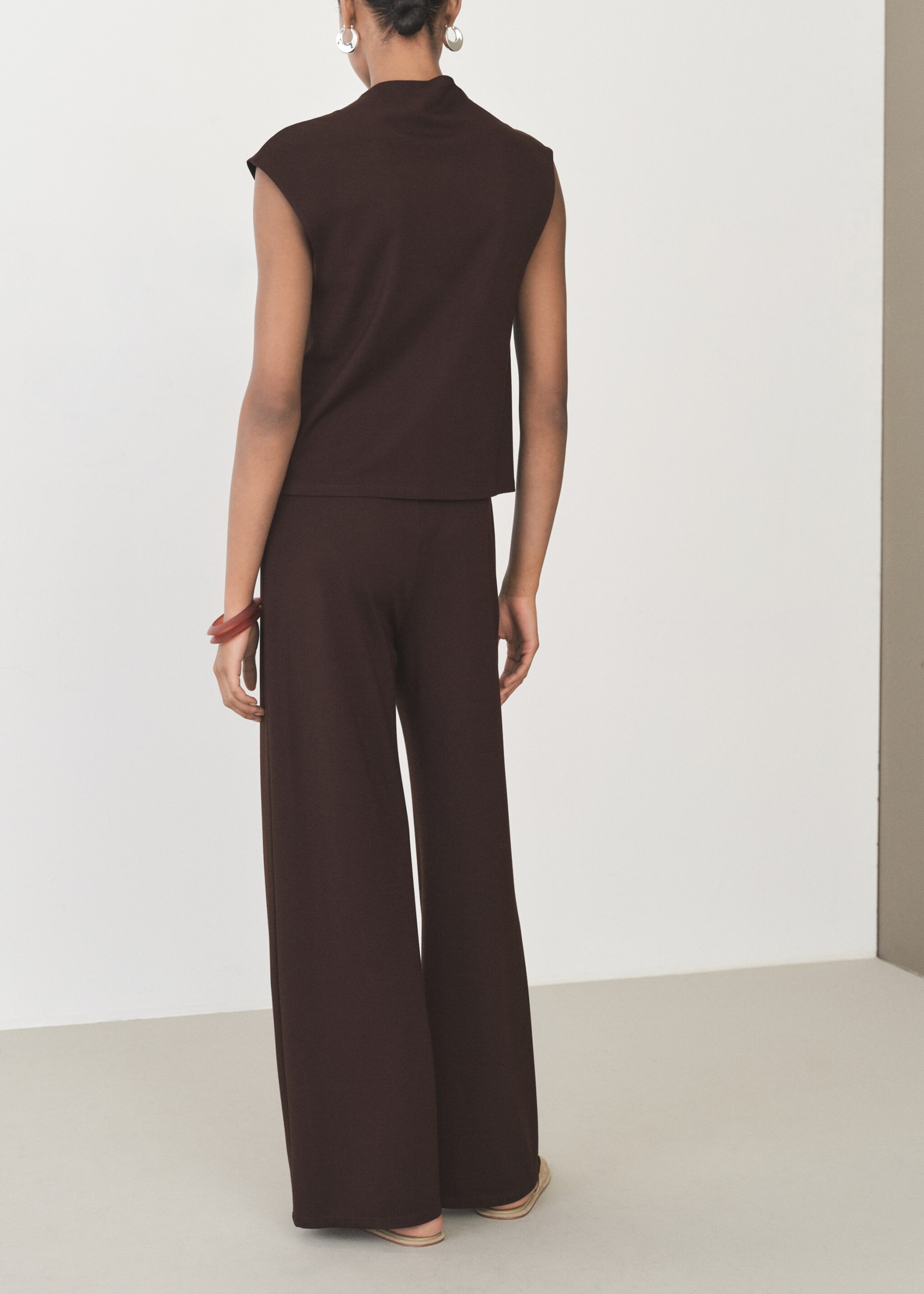 Pantalon wideleg taille élastique - Verso de l’article