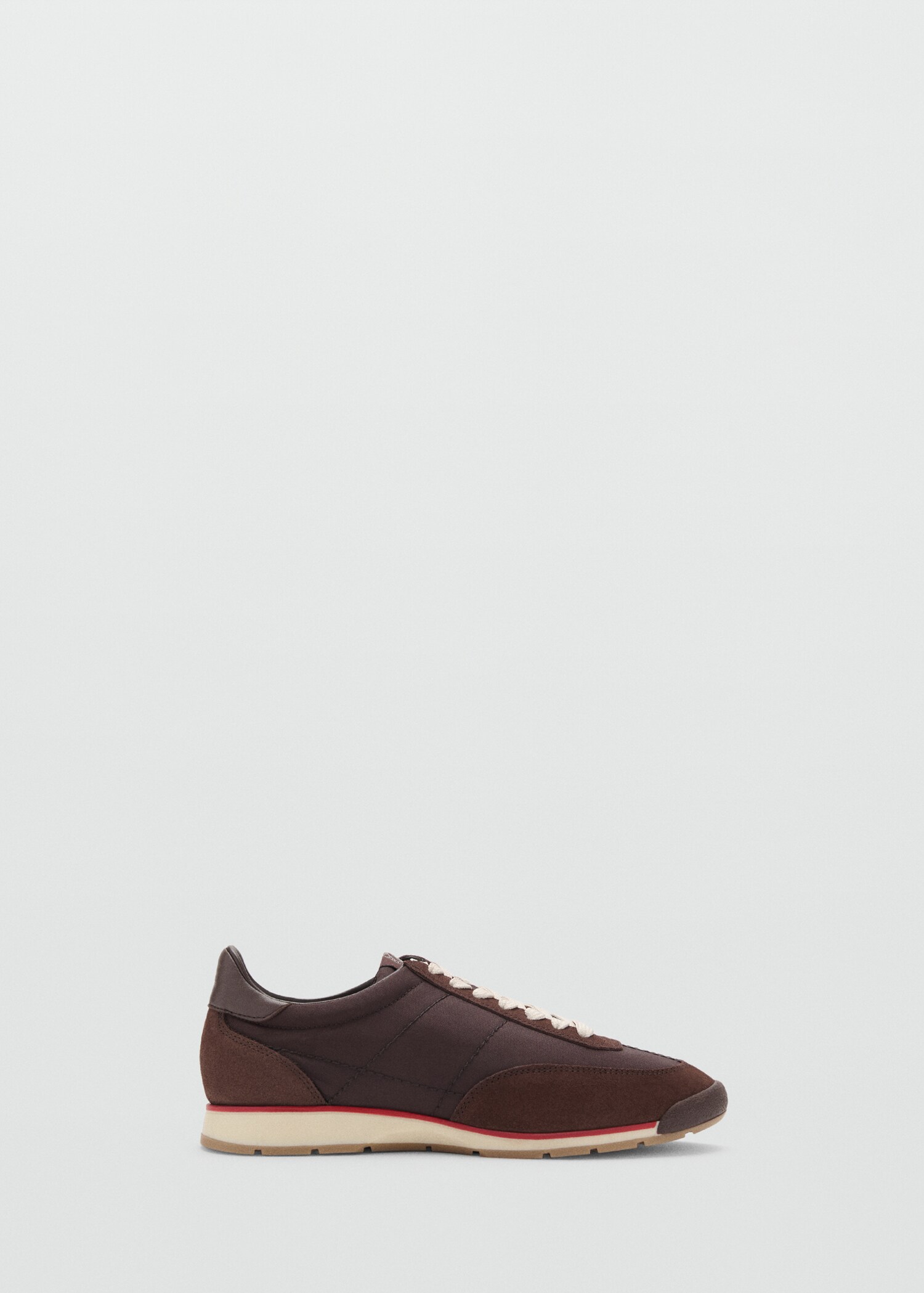 Sneakers with contrasting stripe and suede panels - Article without model