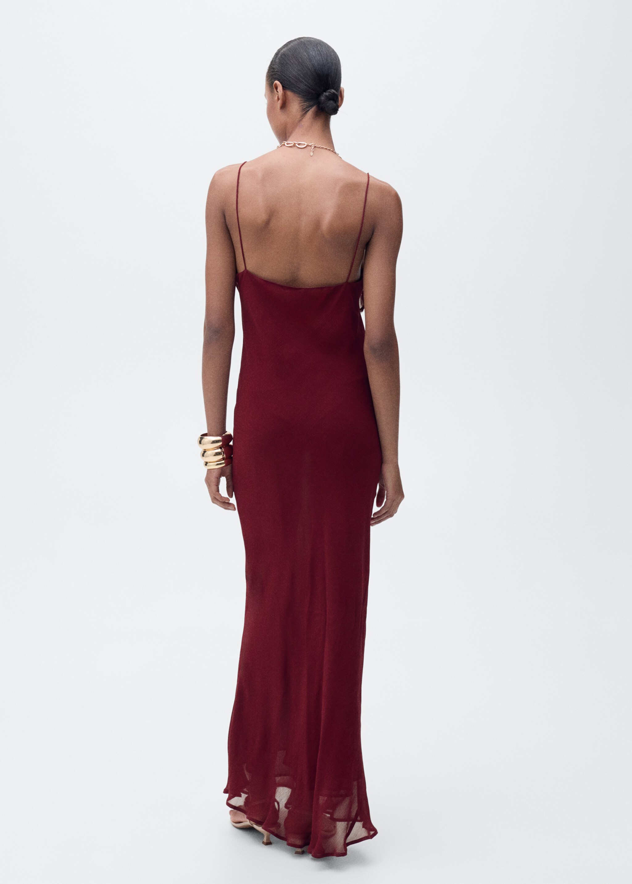 Vestido gasa detalle volantes - Reverso del artículo
