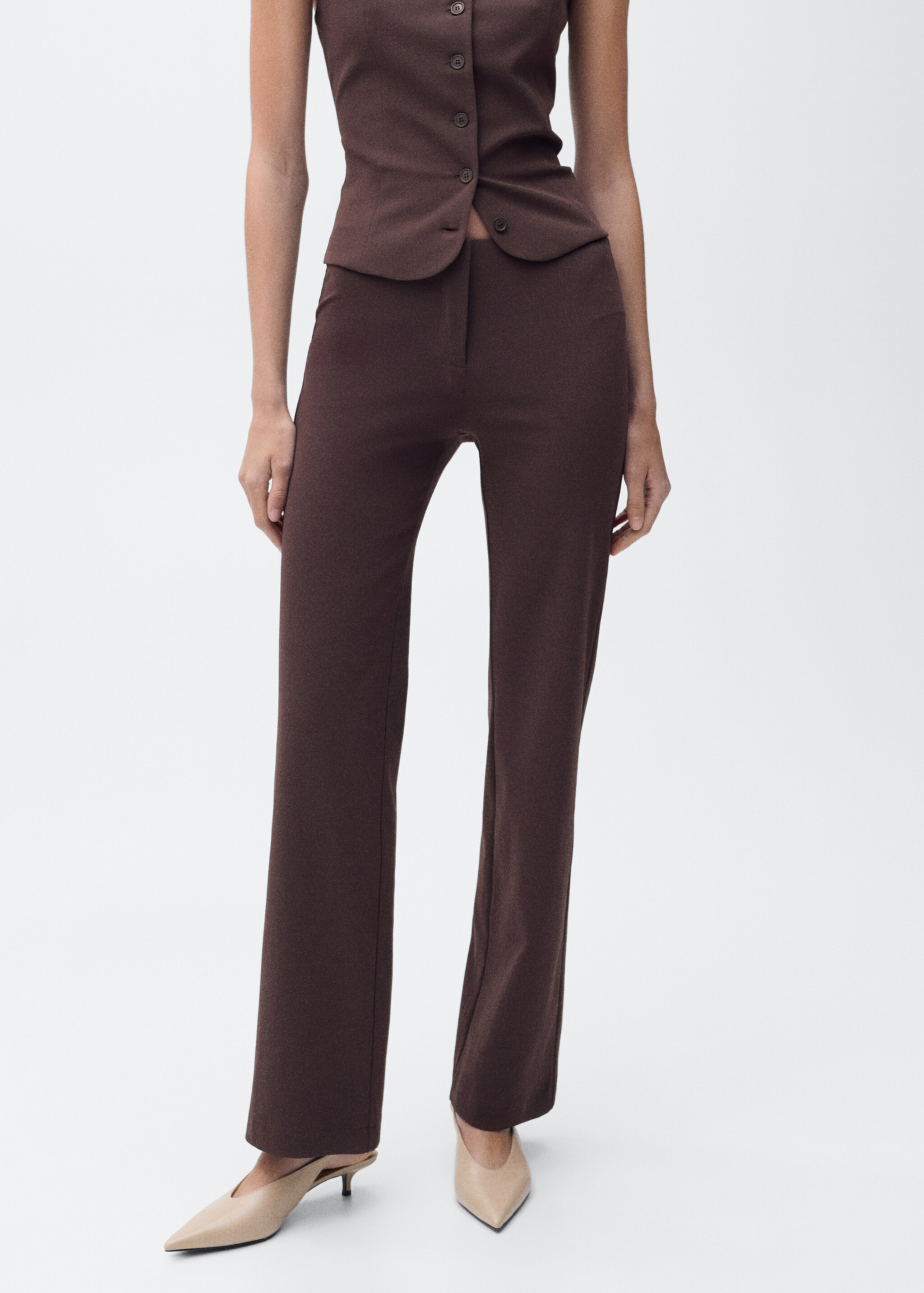 Straight suit trousers - Medium plane