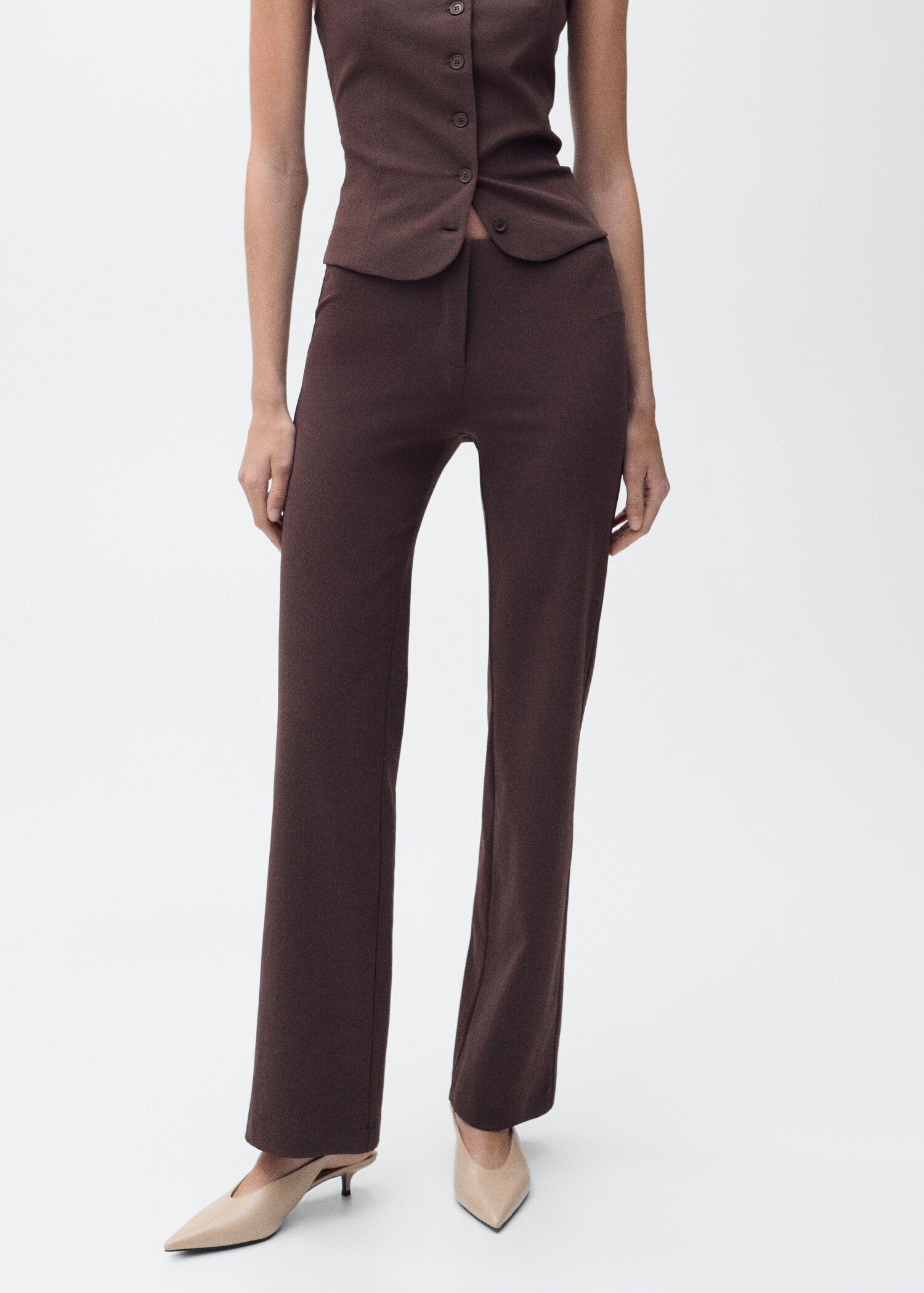 Straight suit trousers - Medium plane