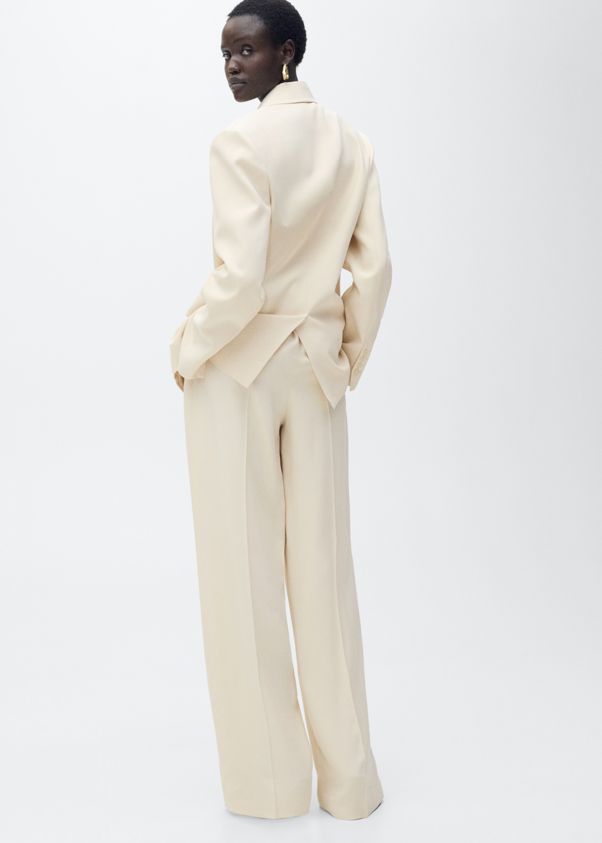 Pantalon costume wideleg à pinces - Verso de l’article
