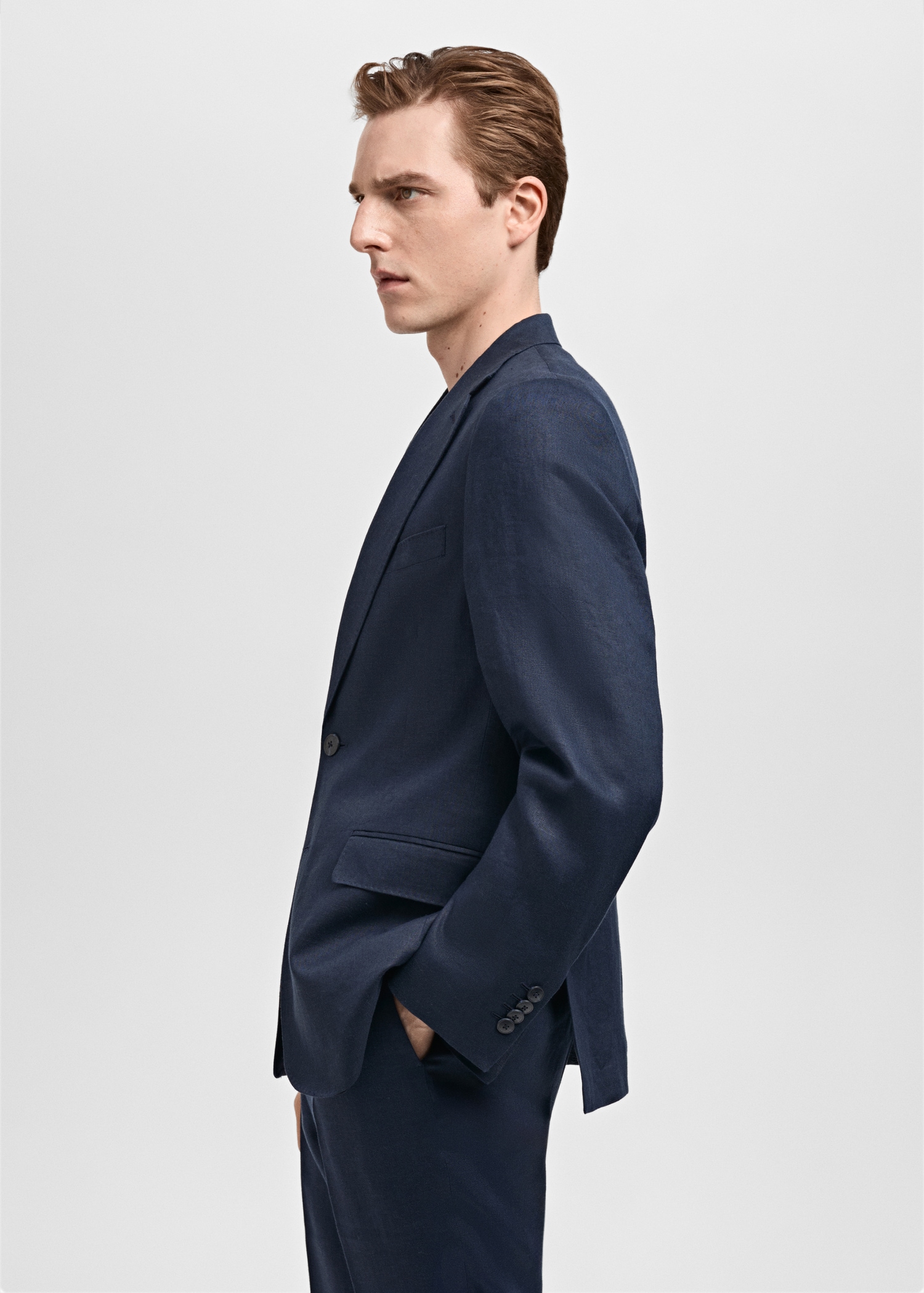 Slim-Fit-Sakko Amalfi aus 100 % Leinen - Detail des Artikels 1