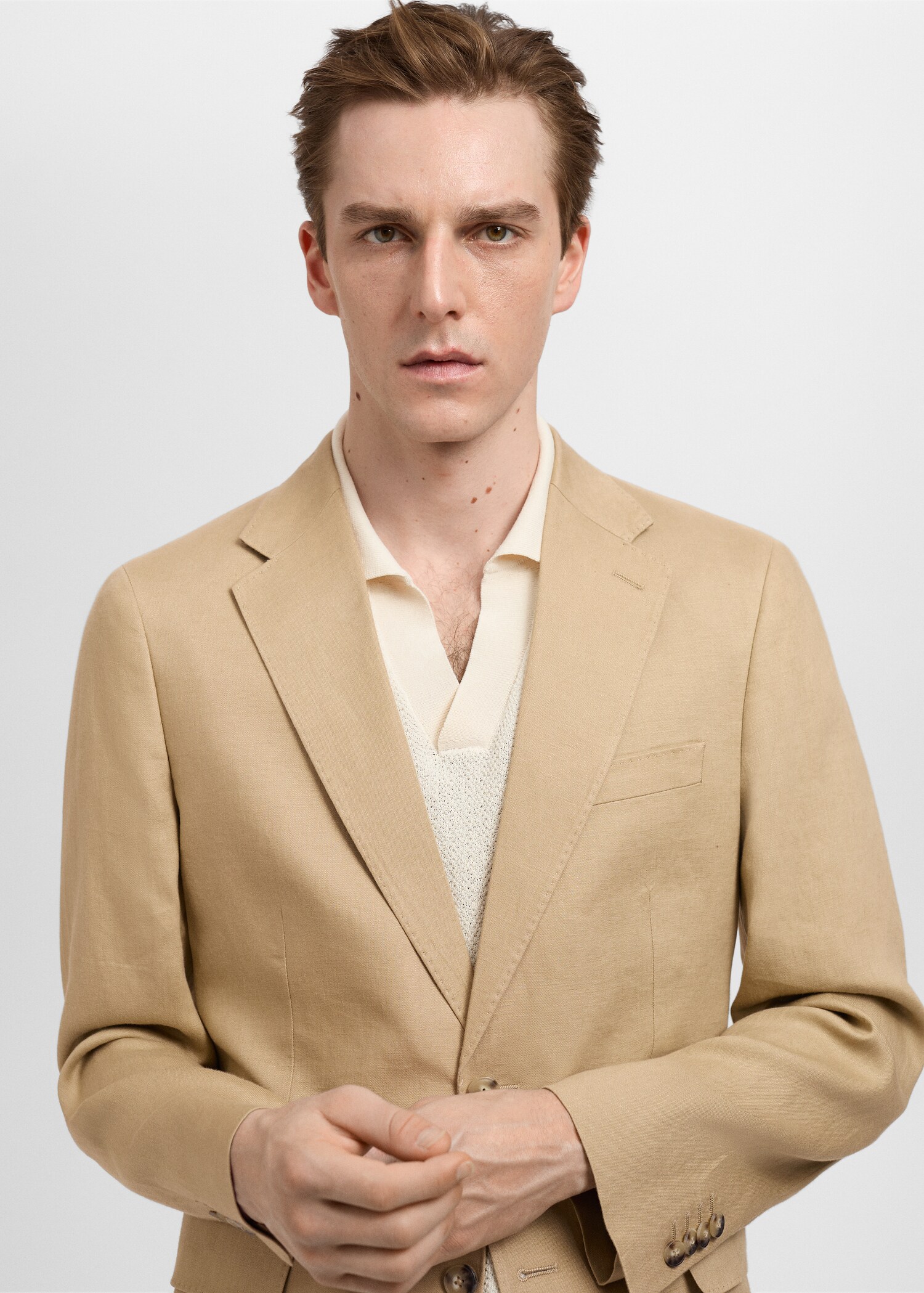 Amalfi slim-fit colbert 100% linnen - Detail van het artikel 1