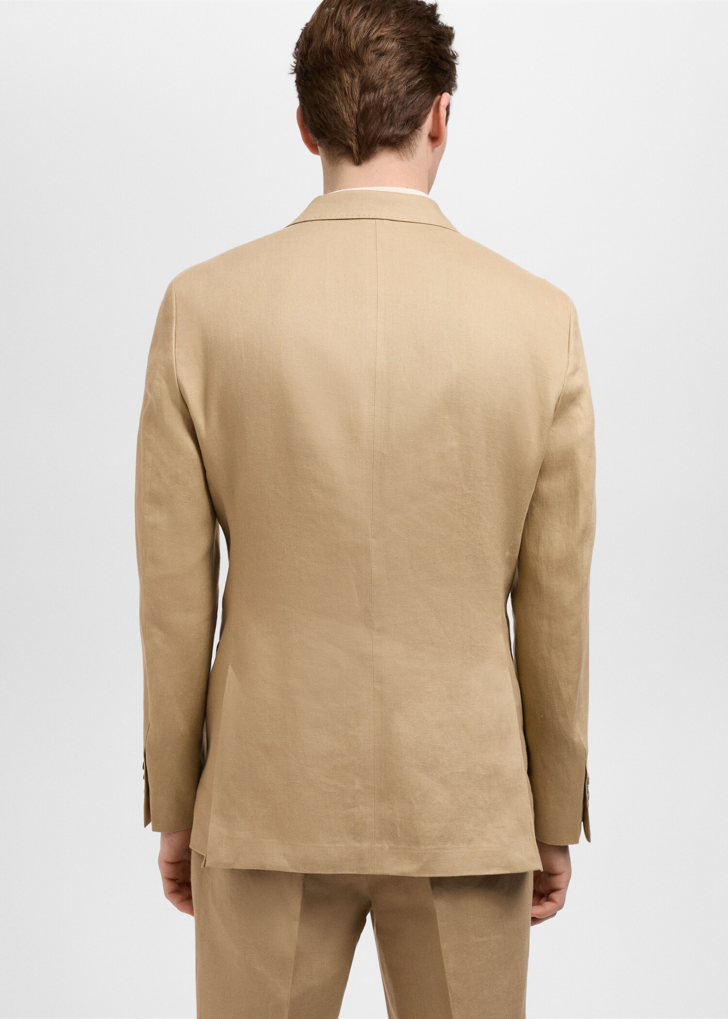 Amalfi slim-fit colbert 100% linnen - Achterkant van het artikel