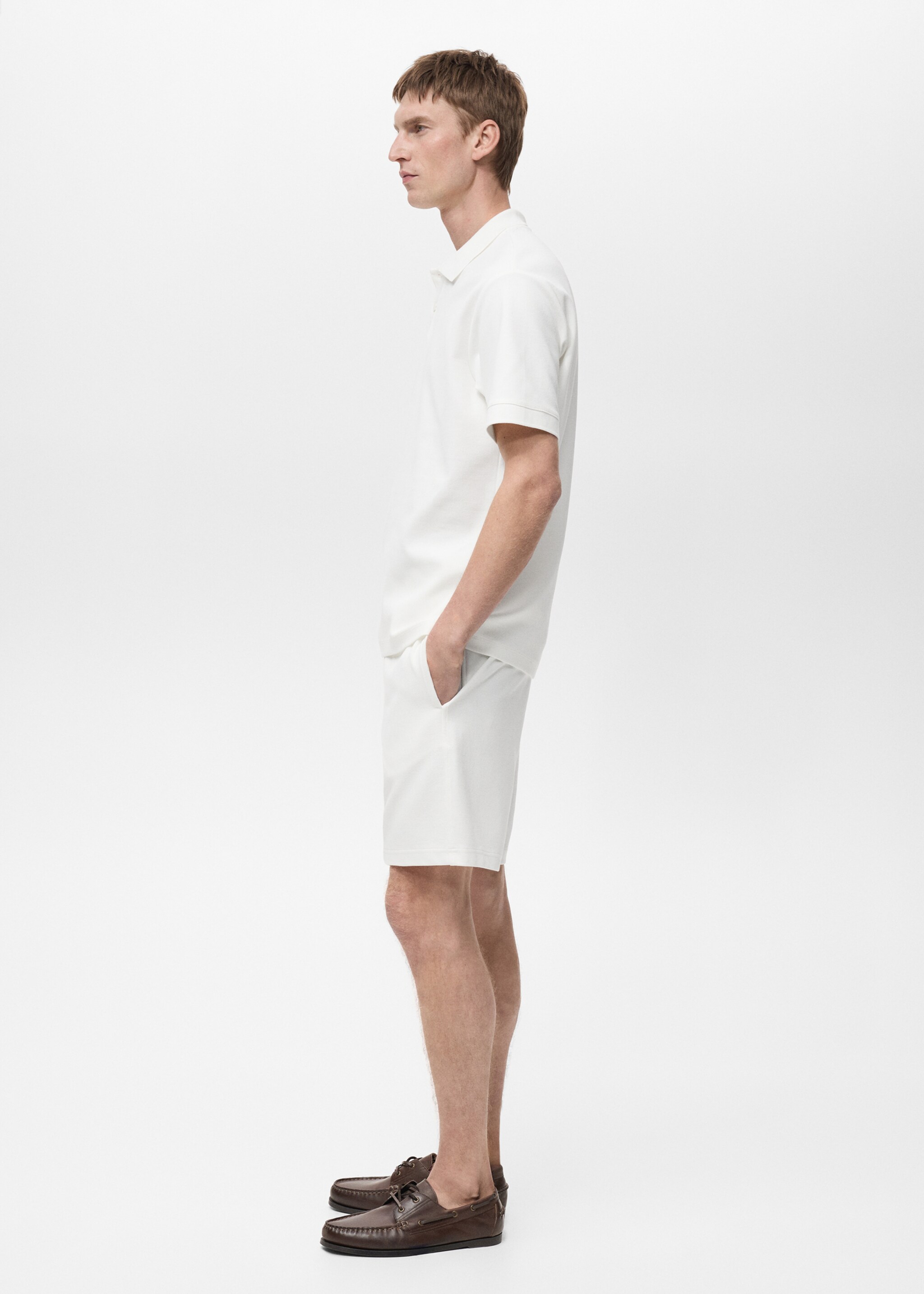 Structured knitted shorts - Details of the article 2