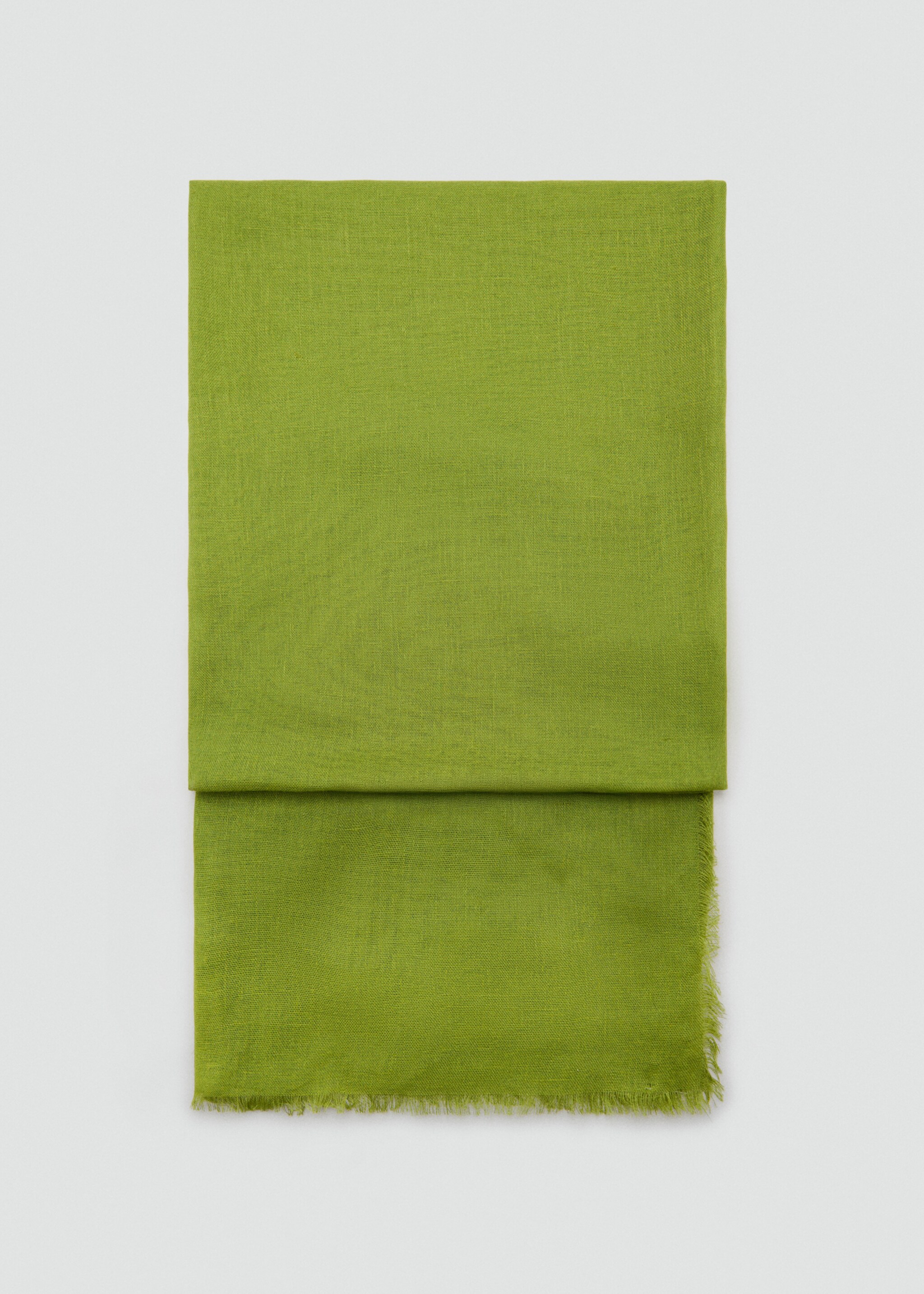 Linen-blend scarf with frayed ends - Article without model