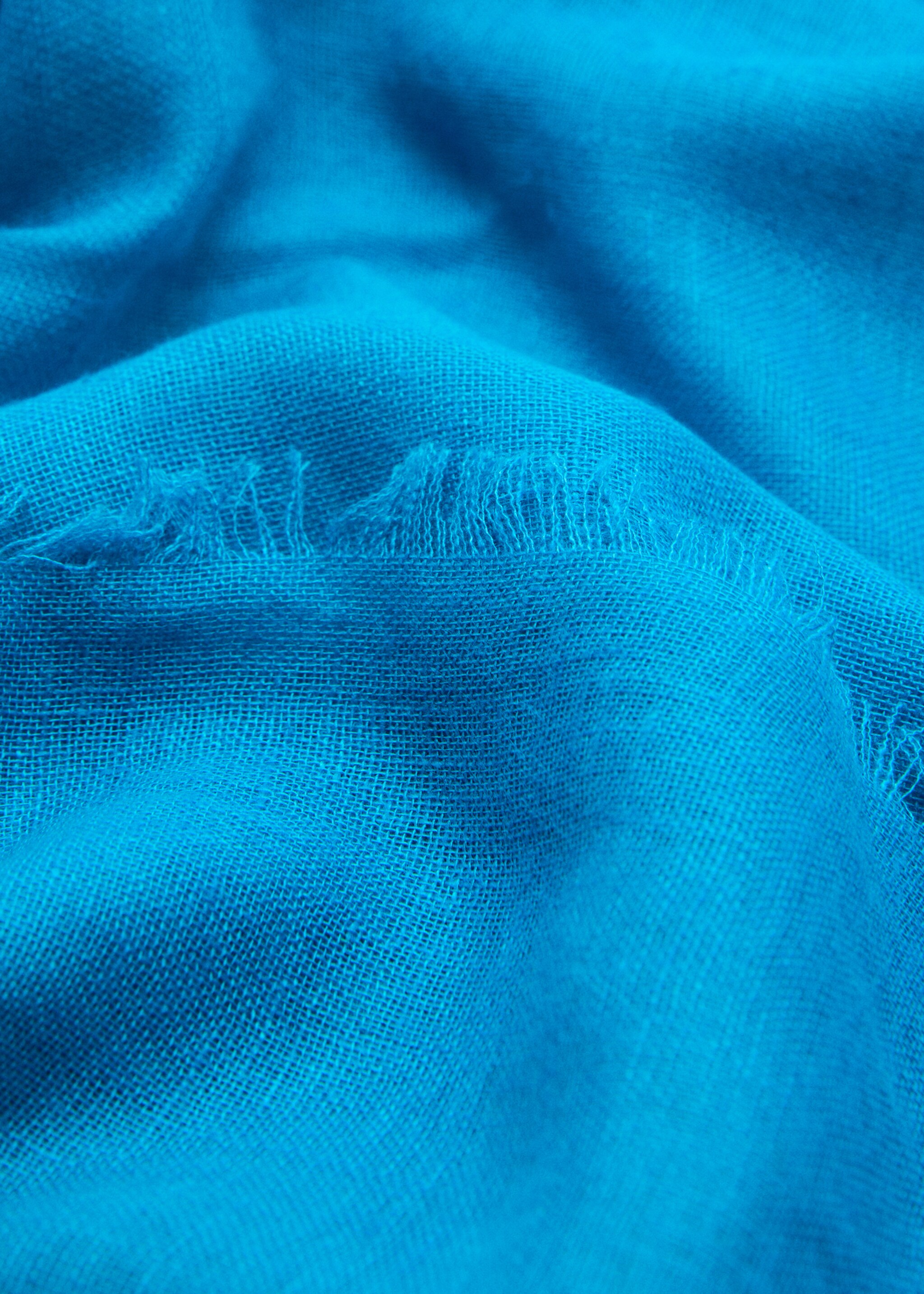 Linen-blend scarf with frayed ends - Medium plane