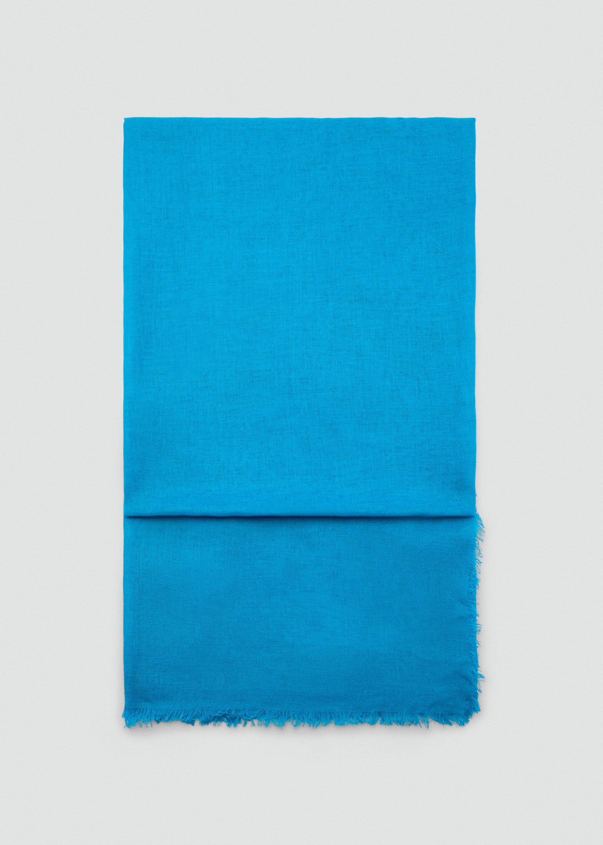 Linen-blend scarf with frayed ends - Article without model