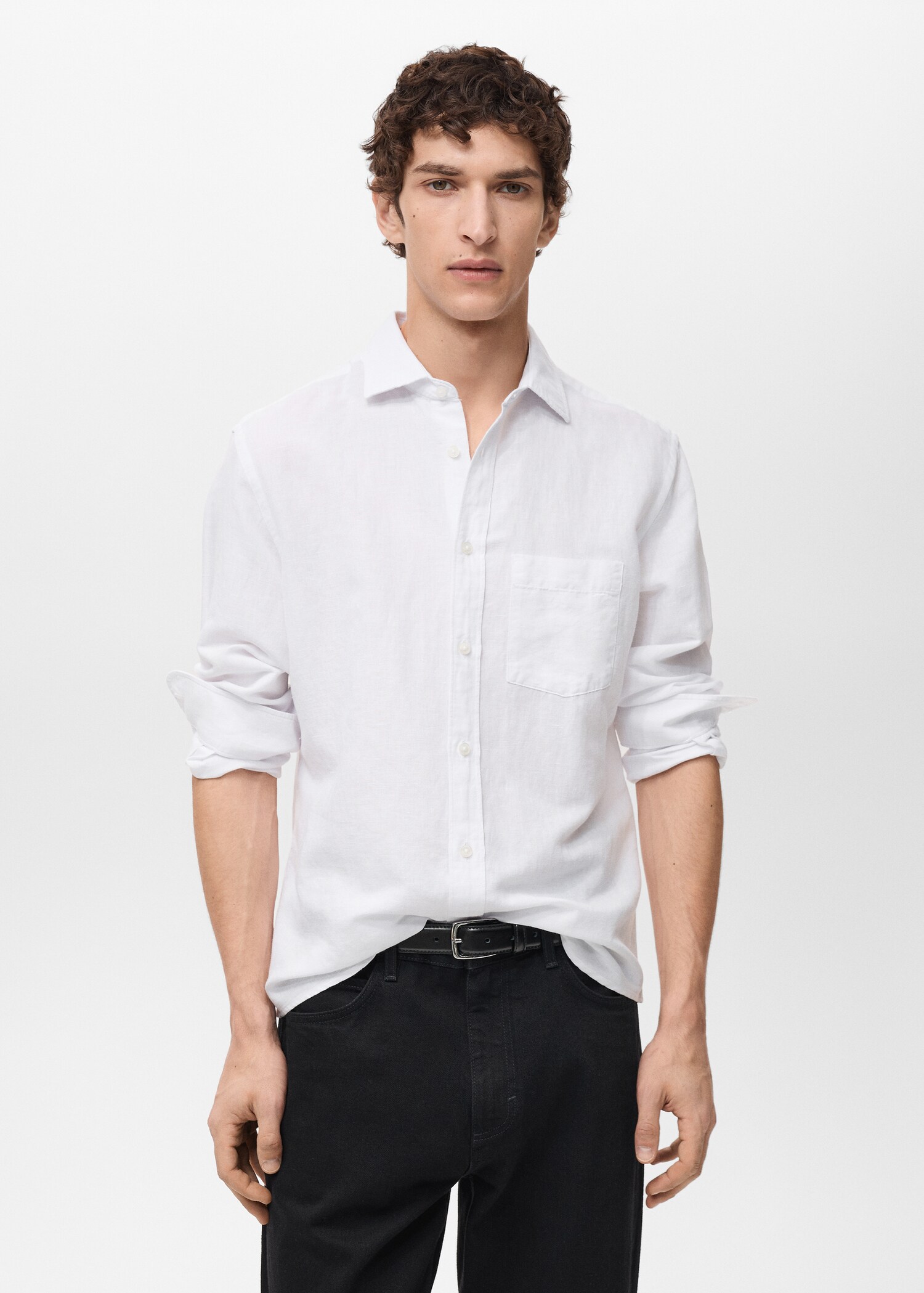 Pocket linen shirt - Medium plane